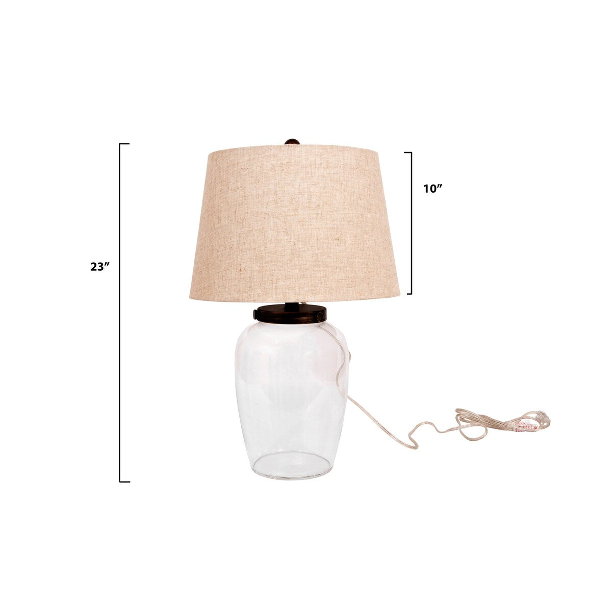 Glass Fillable Table Lamp with Shade