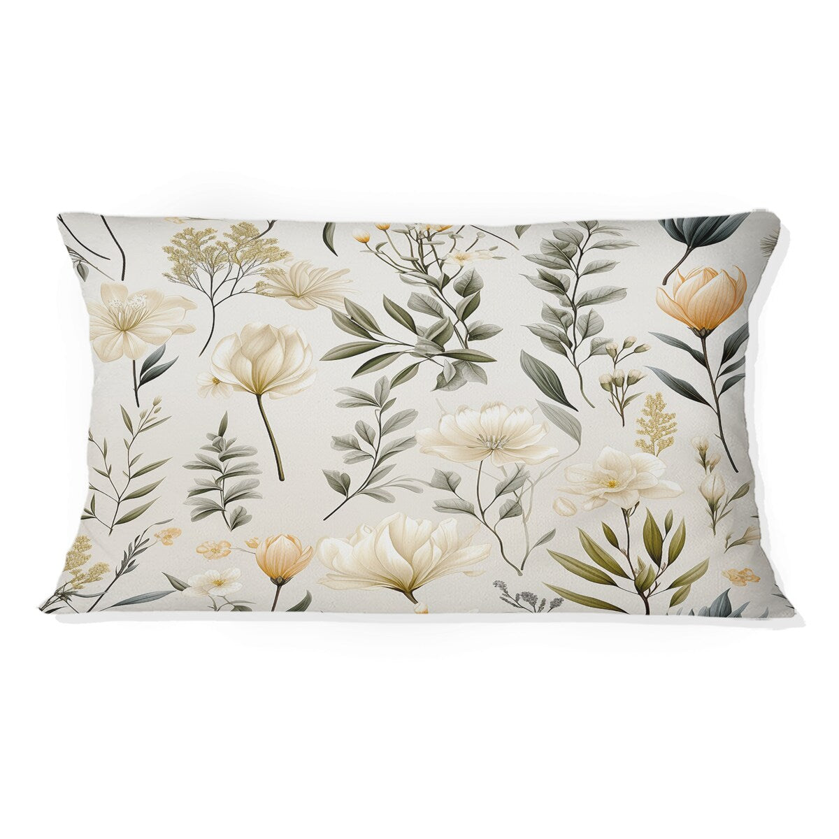 Designart Botanical Sketched I Plants Printed Throw Pillow