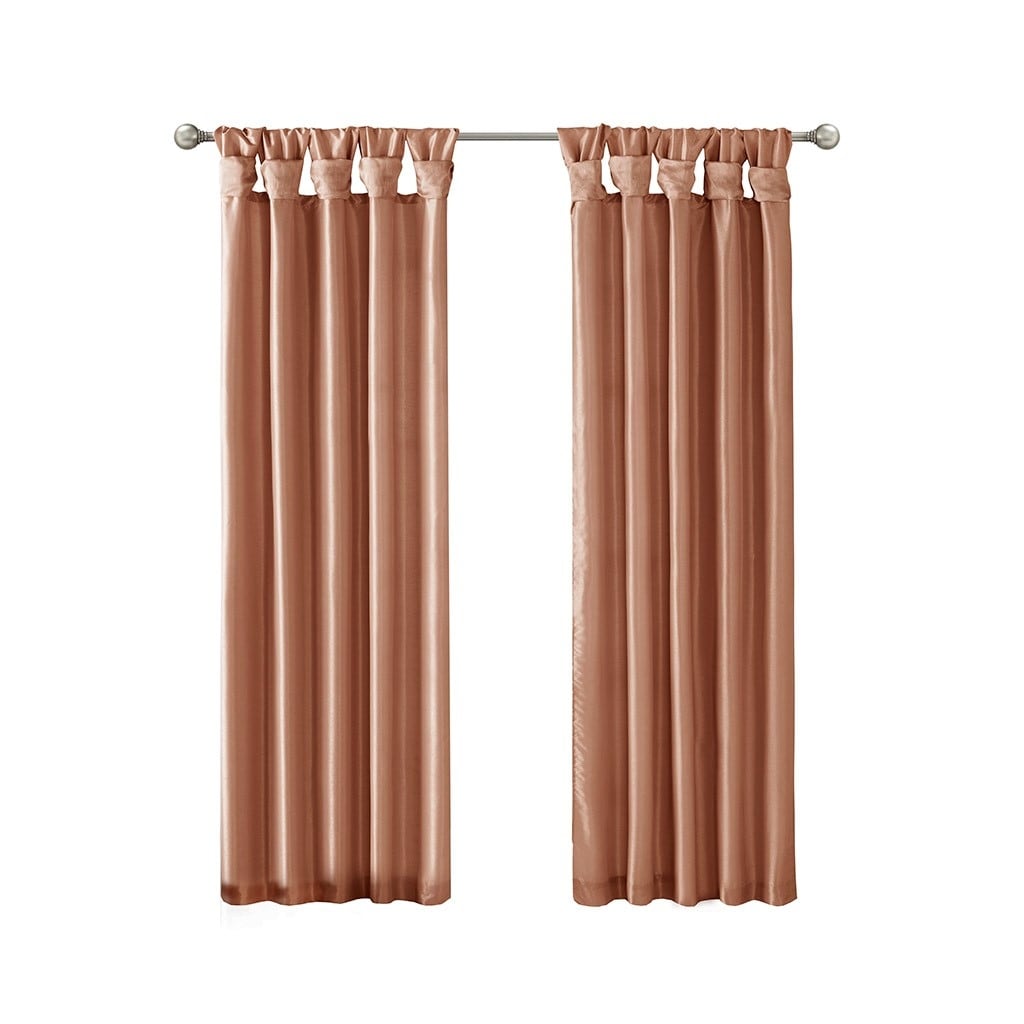 Twist Tab Lined Window Curtain Panel