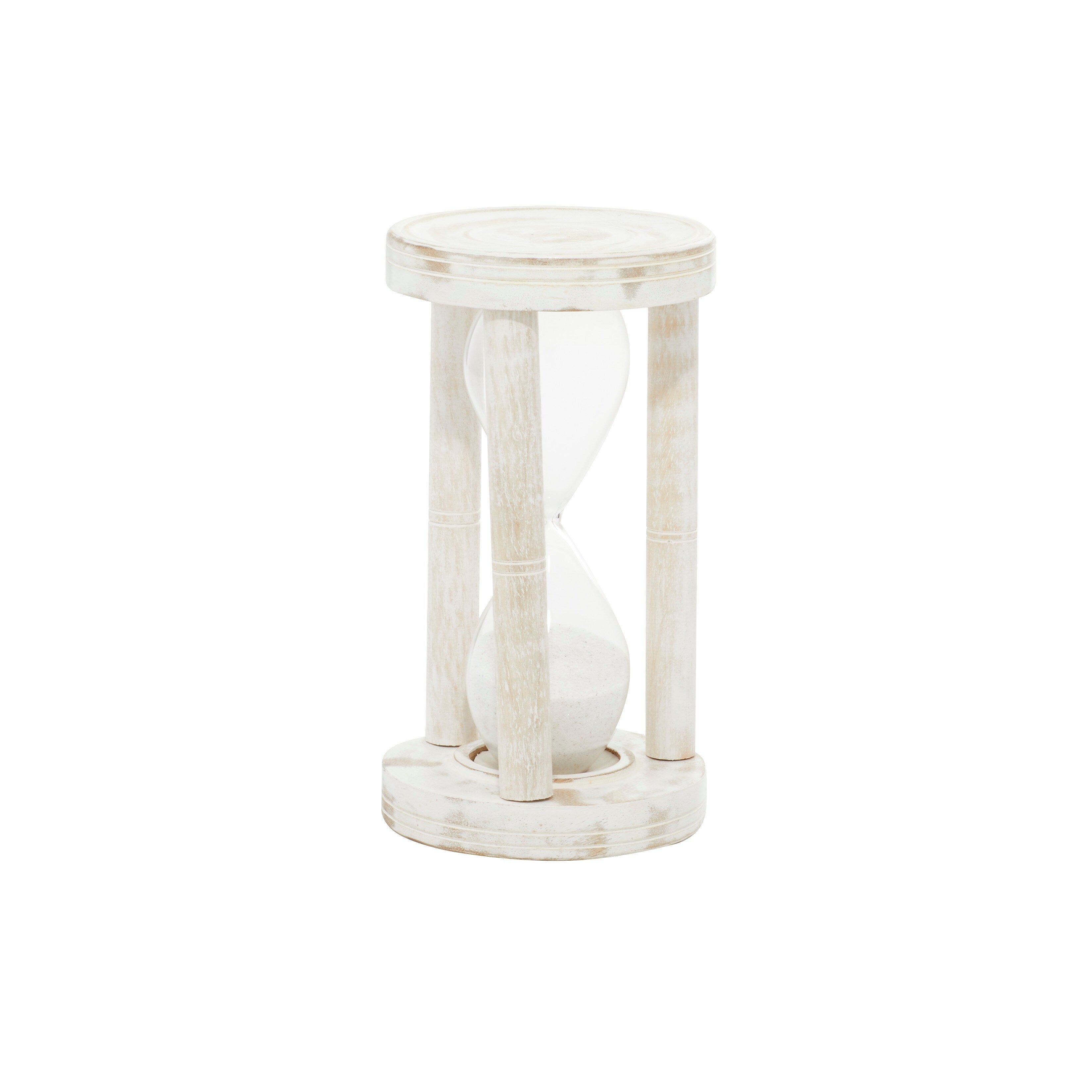 White Wood Hourglass Sand Timer