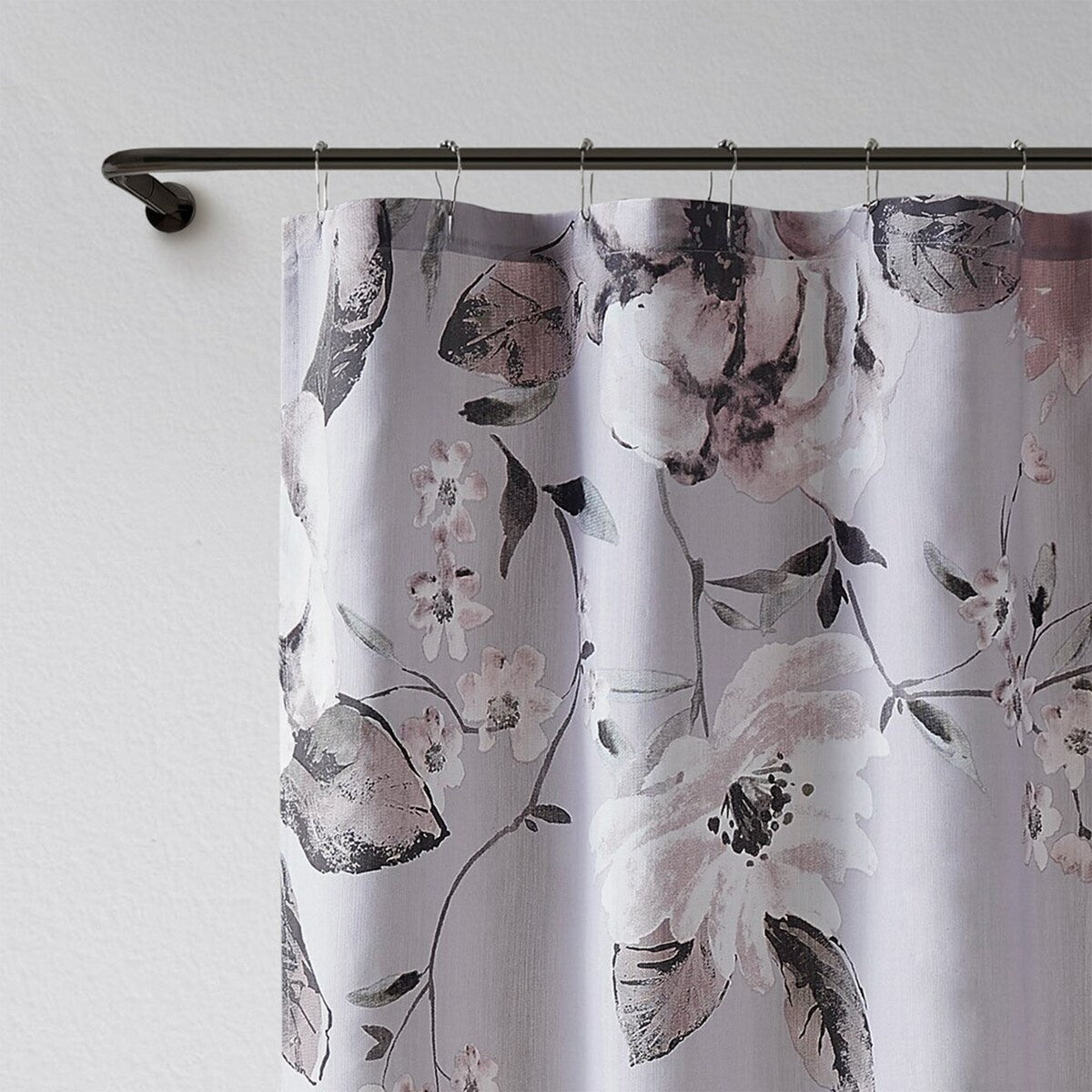 Floral Printed Cotton Shower Curtain