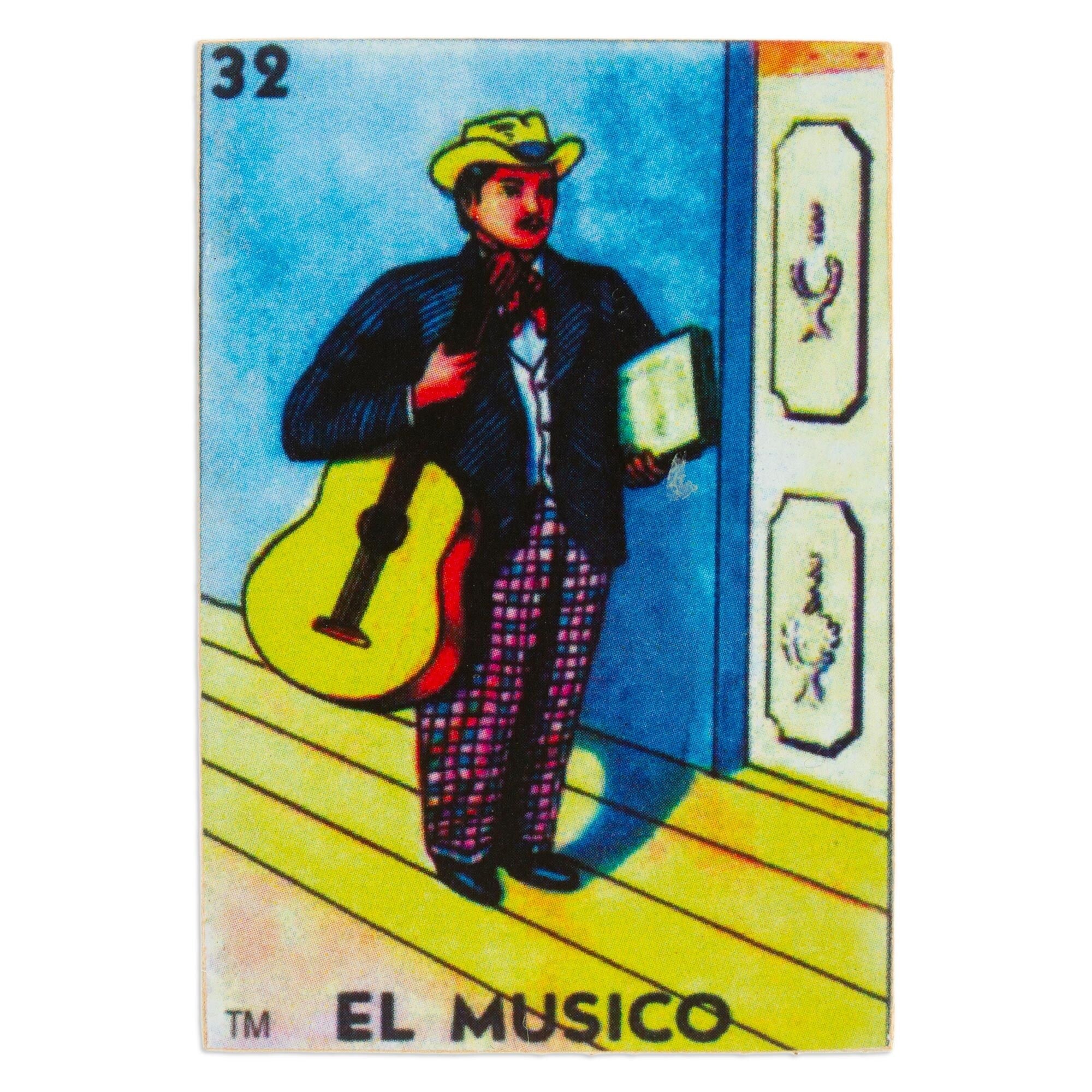 Novica Handmade Colorful Musician Decoupage Wood Magnet