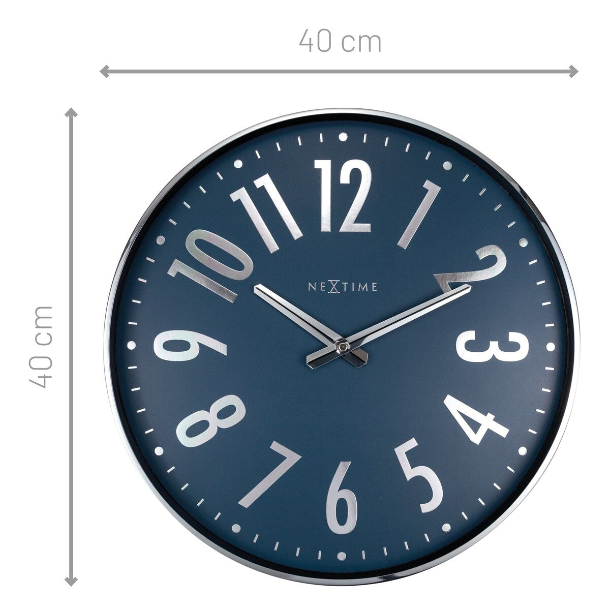 Alchemy 16 Inch Metal Wall Clock with Shiny Numbers