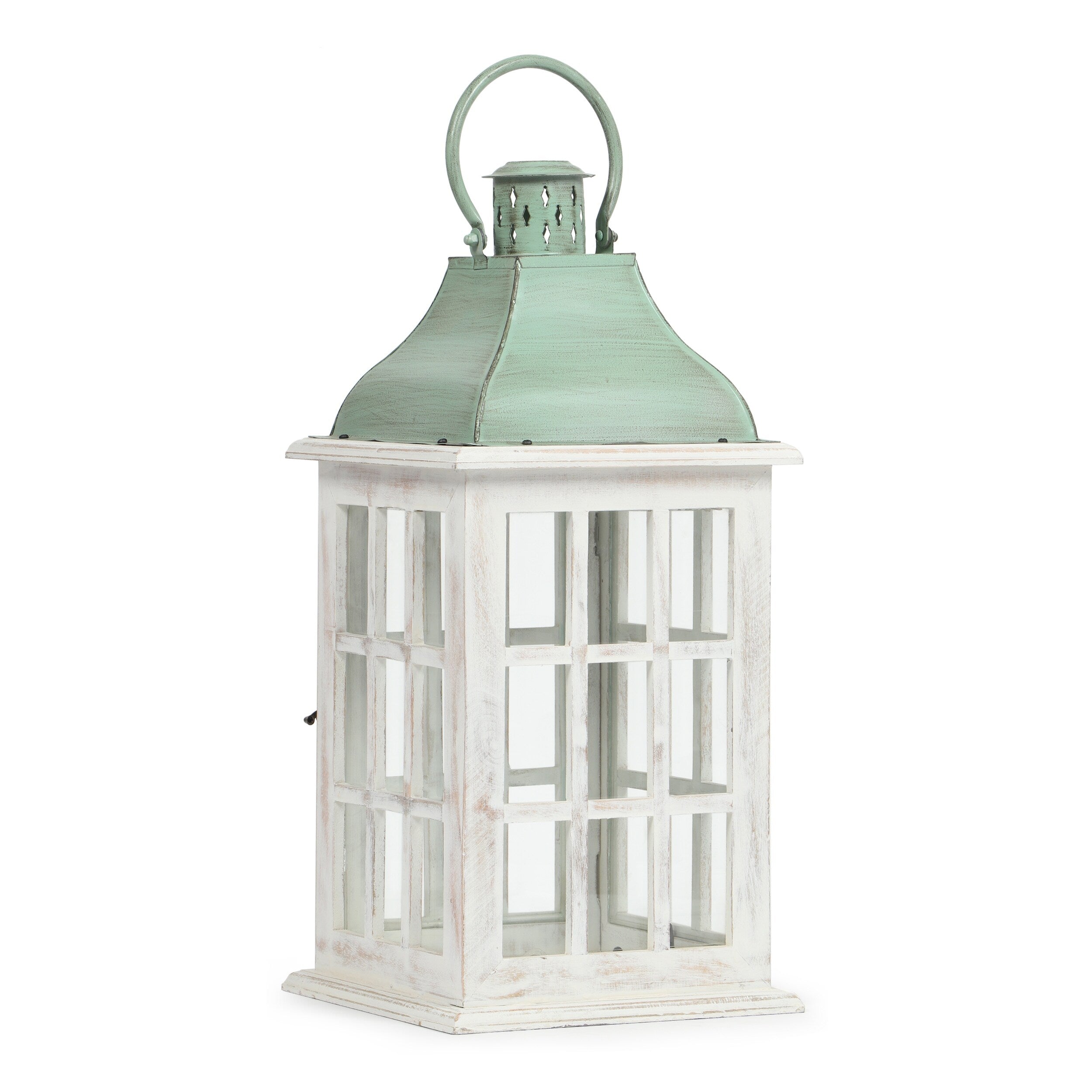 Hooven Indoor Mango Wood Handcrafted Decorative Lantern by Christopher Knight Home