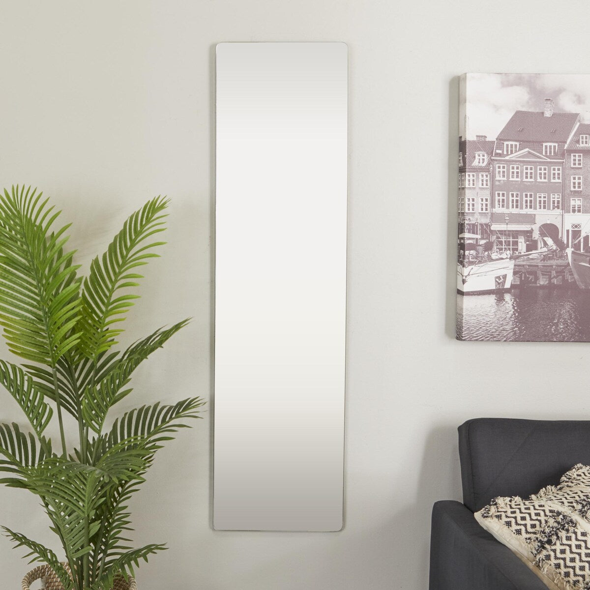 Metal Room Wall Mirror - Silver - CosmoLiving by Cosmopolitan