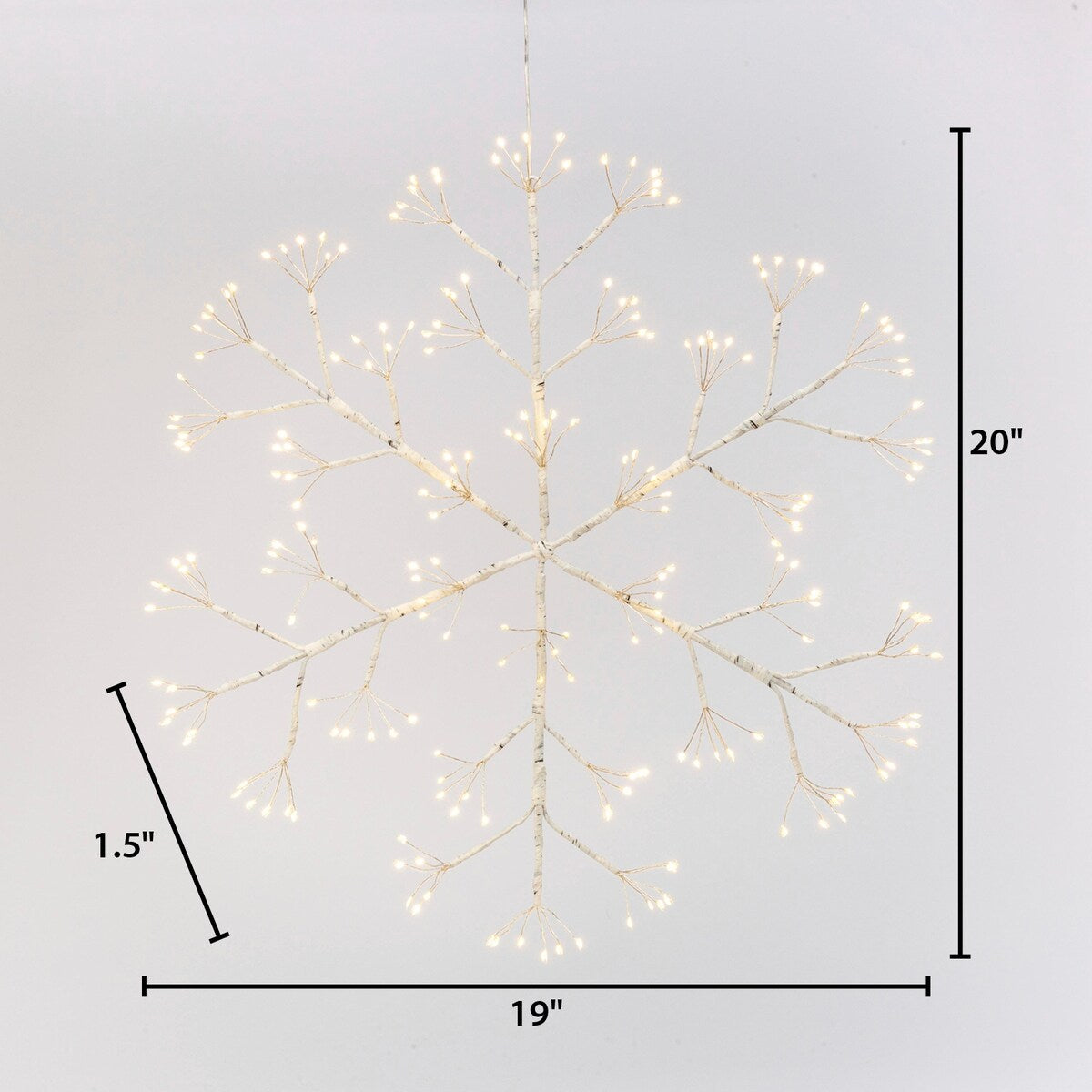 20 in. Firecracker LED Snowflake Outdoor Holiday Decor