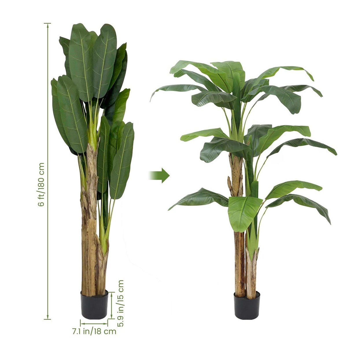 Artificial Banana Tree 6FT - 6 FT