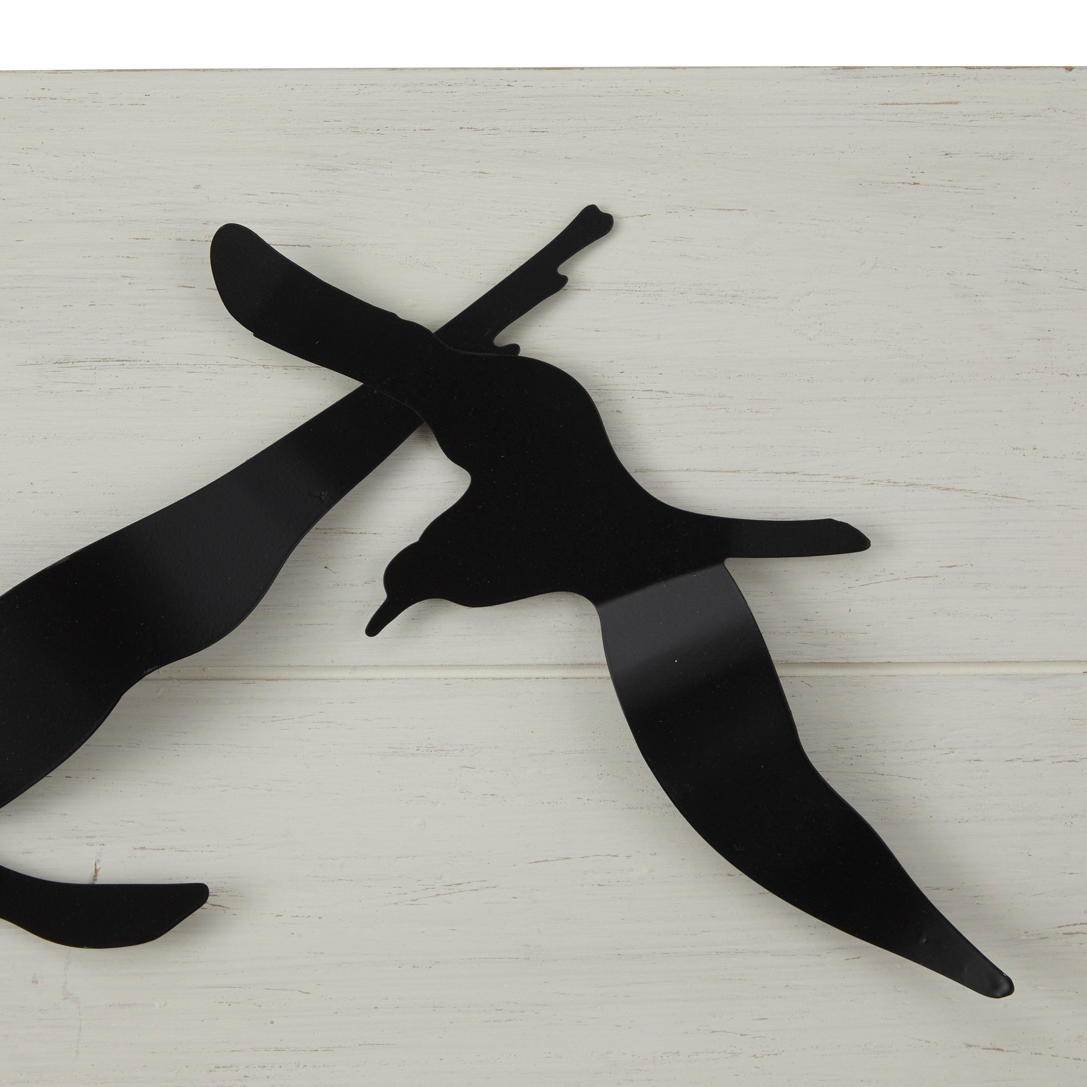 Black Metal Bird Wall Decor