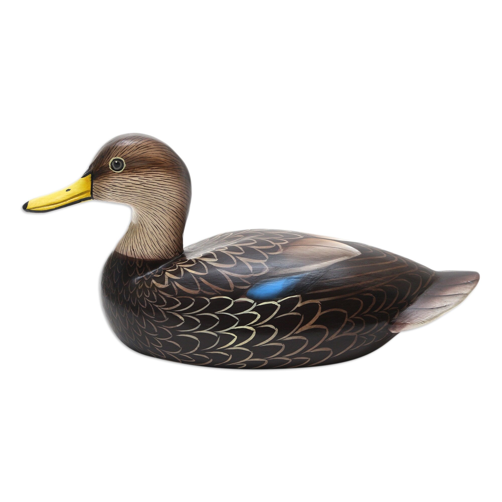 Novica Handmade Blue-Winged Teal Wood Statuette