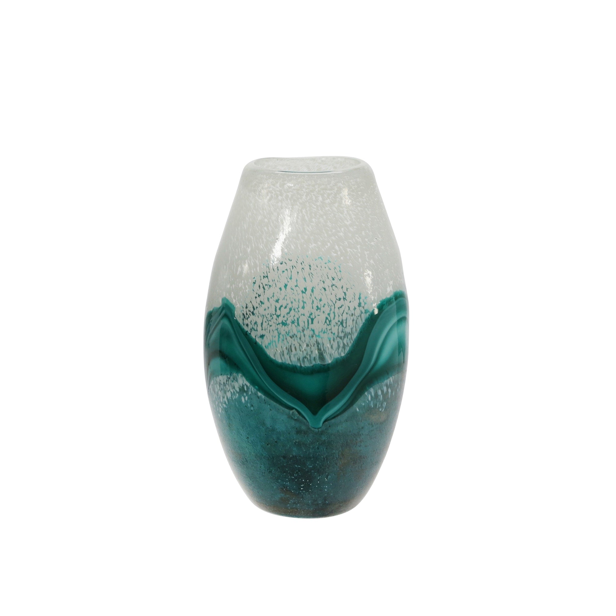 Sagebrook Home Artisan Crafted Coastal Glass Vase