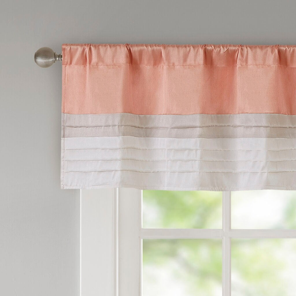 Gracie Mills Nixon Polyoni Pintuck Rod Pocket Window Valance