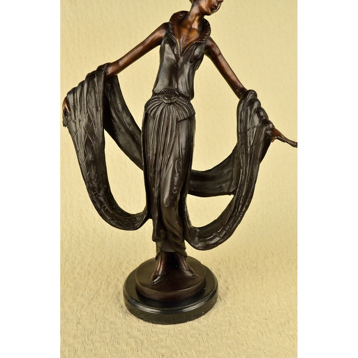 HandmadeVintage Rep. Theatre Actress Bronze Statue Dancer Singer Art Sculpture