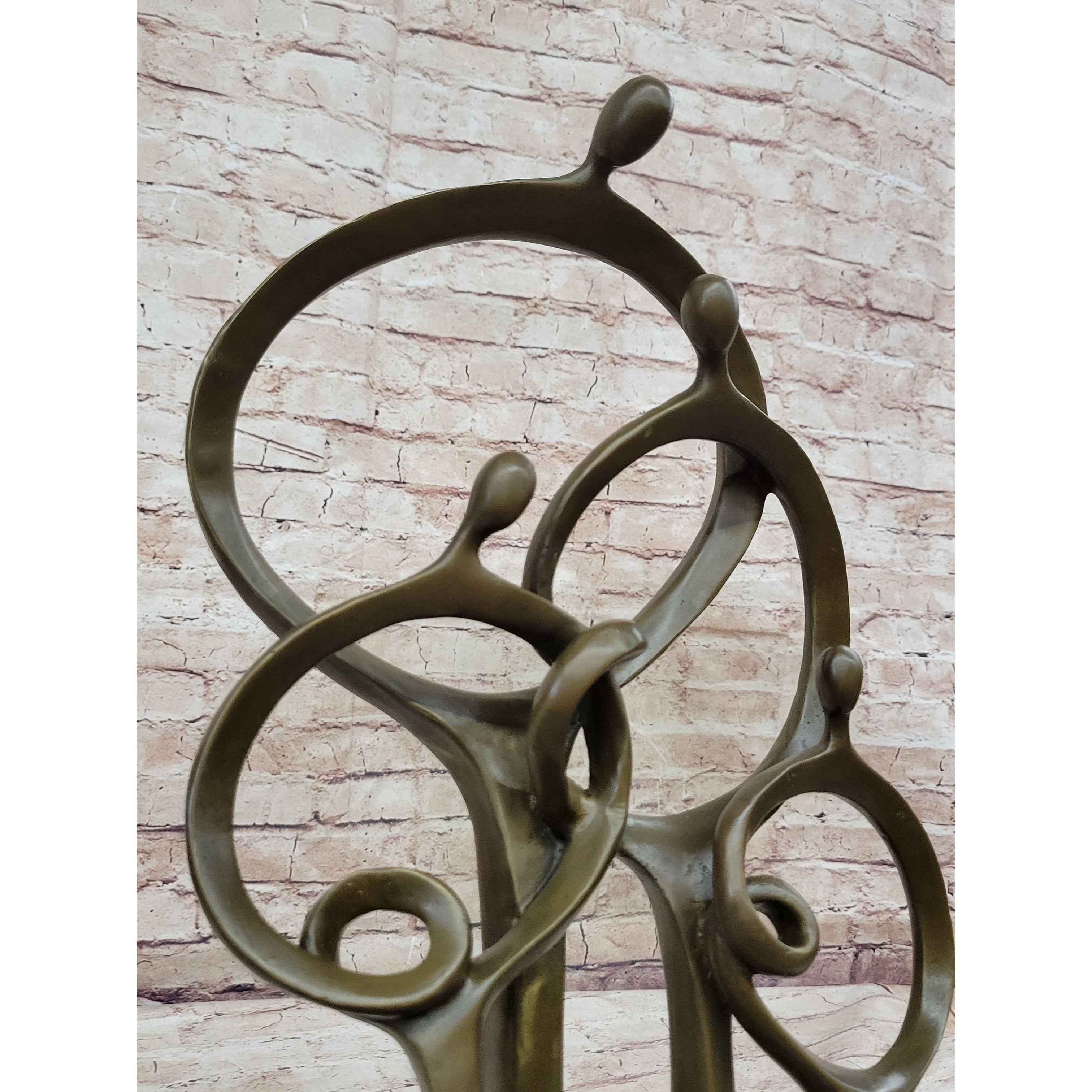 Mid Century Abstract Modern Family Genuine Solid Bronze By Braxton Sculpture