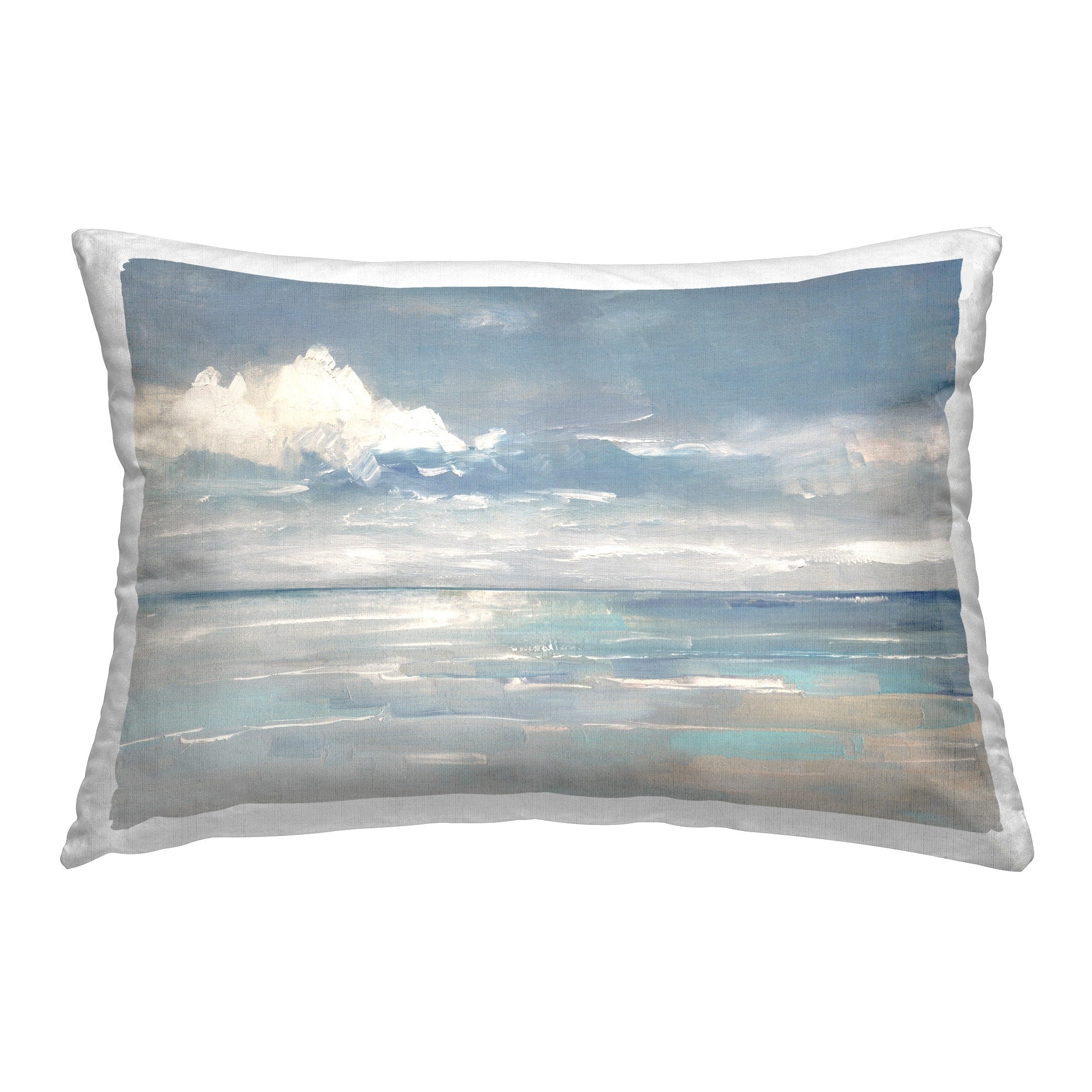 Stupell Beach Clouds Reflection Decorative Printed Throw Pillow Design by Sally Swatland