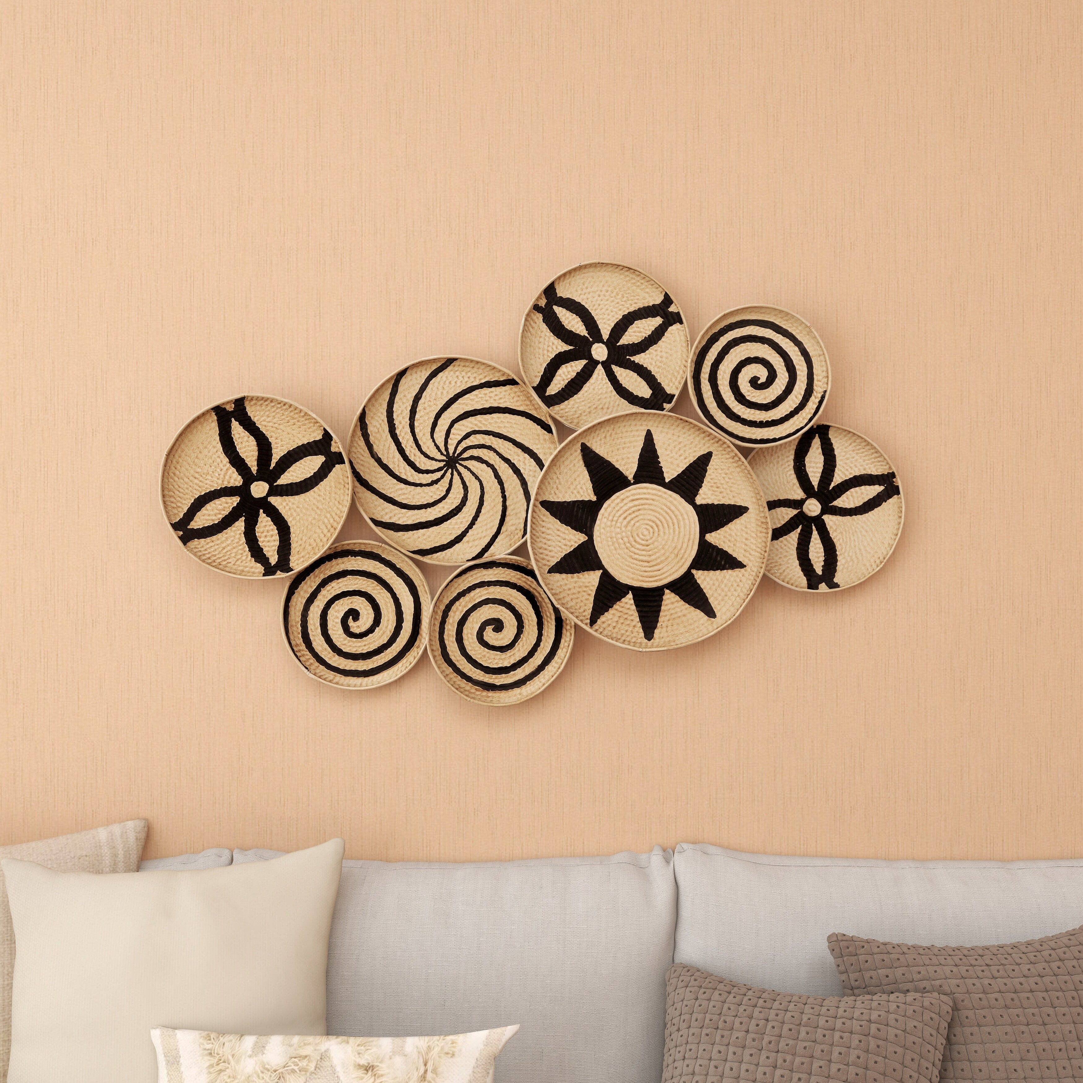 Brown Metal Eclectic Wall Decor Abstract 29 x 44 x 2