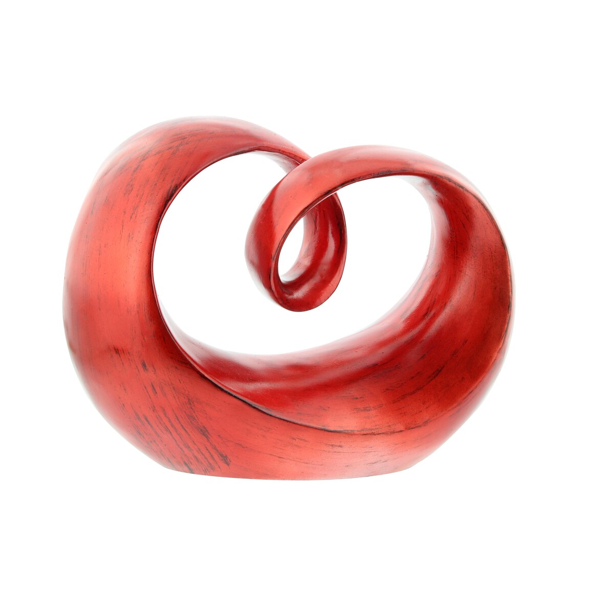 Polystone Abstract Swirl Decorative Sculpture - Red - Roche River Decor