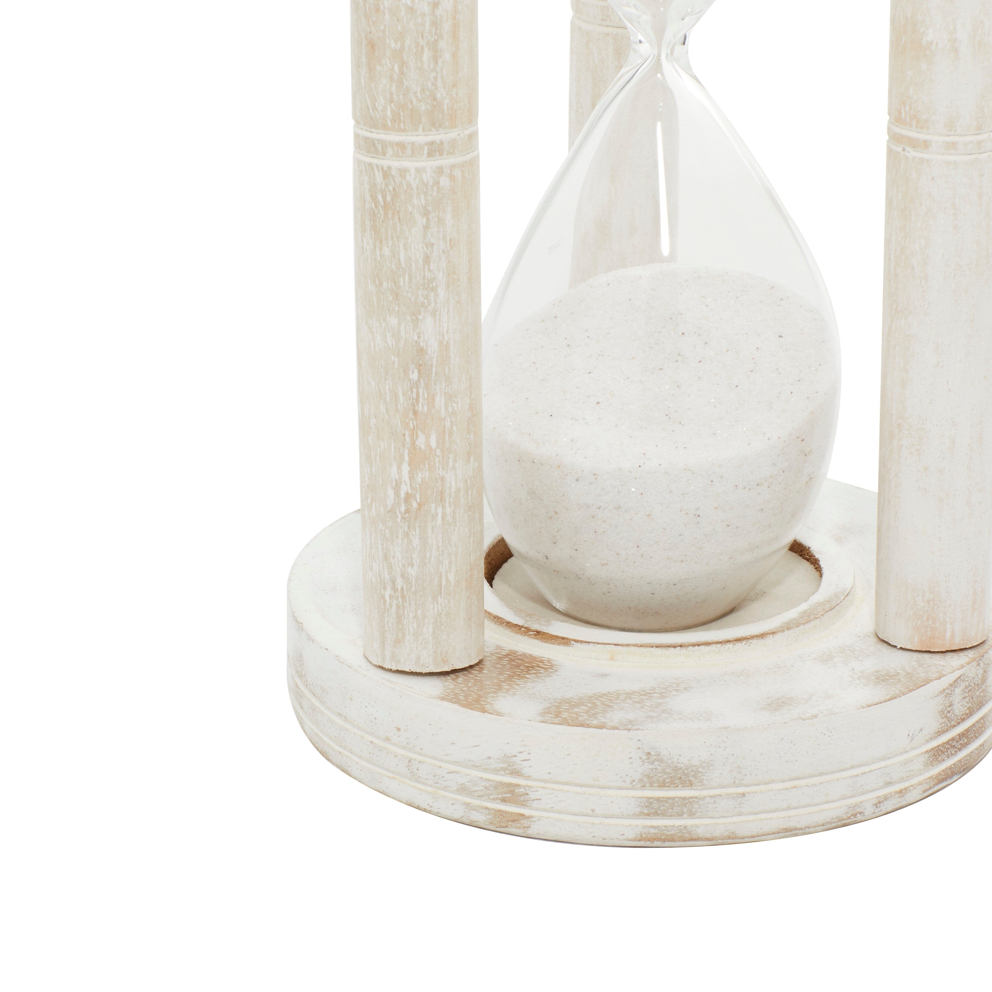 White Wood Hourglass Sand Timer