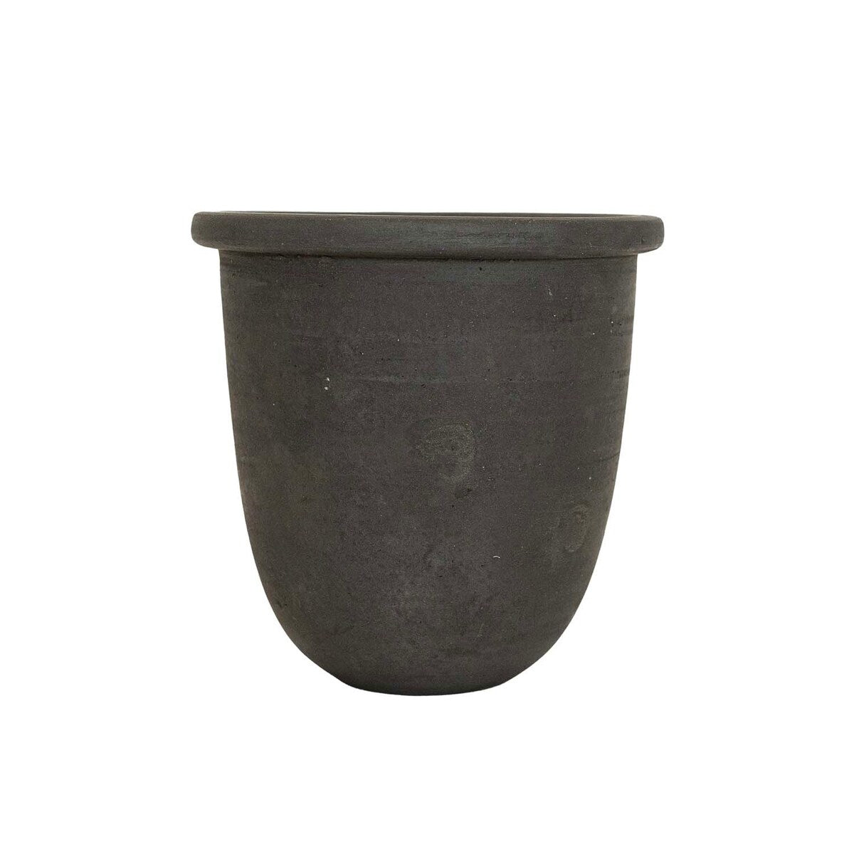 Foreside Home & Garden 6.5 Smoke Colored Planter Black Terracotta - 6.25 x 6.25 x 6.5