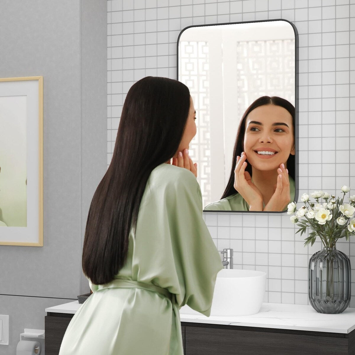 Wall-Mounted Mirrors - Premium Rectangular Bathroom Mirror