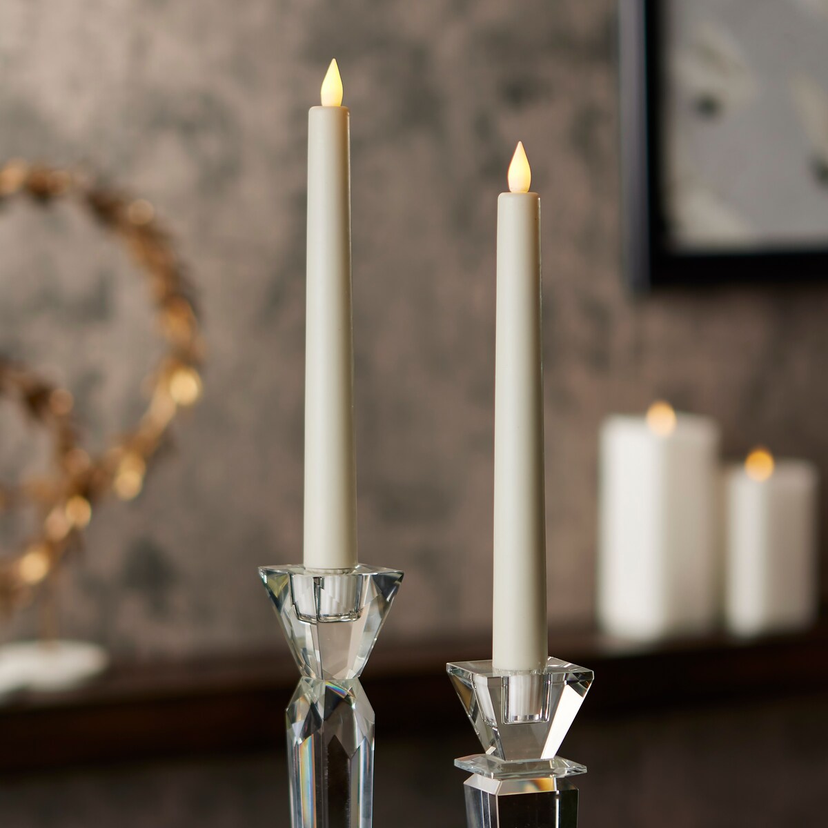 Classic Motion Flameless Taper Candle 1 x 9.75 Ivory