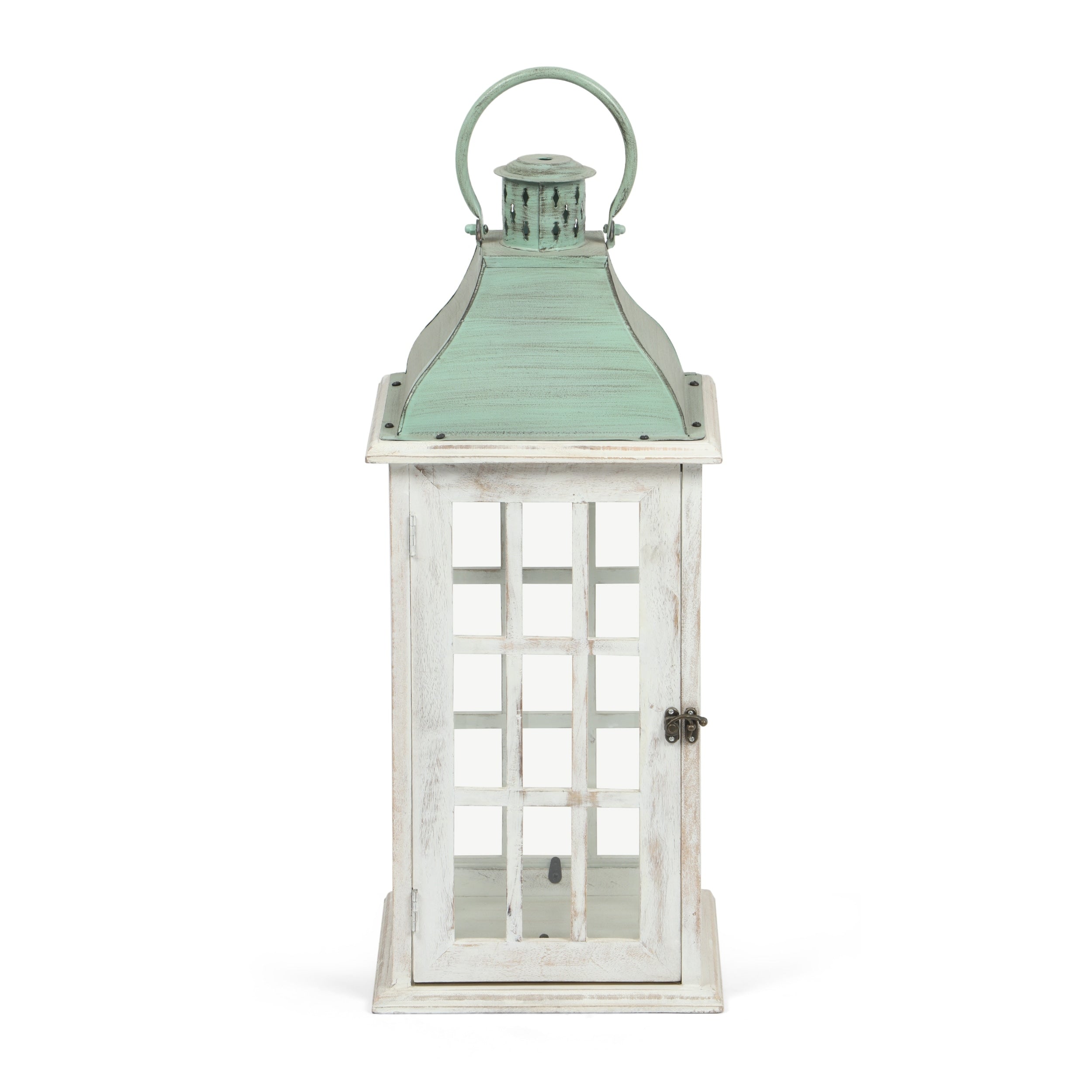 Hooven Indoor Mango Wood Handcrafted Decorative Lantern by Christopher Knight Home