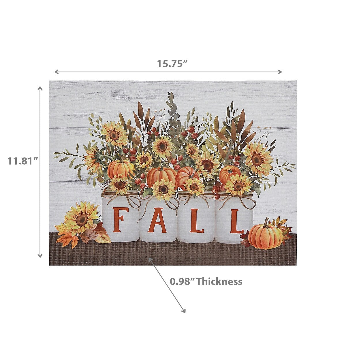 Canvas Wall Art Fall and Sunflower