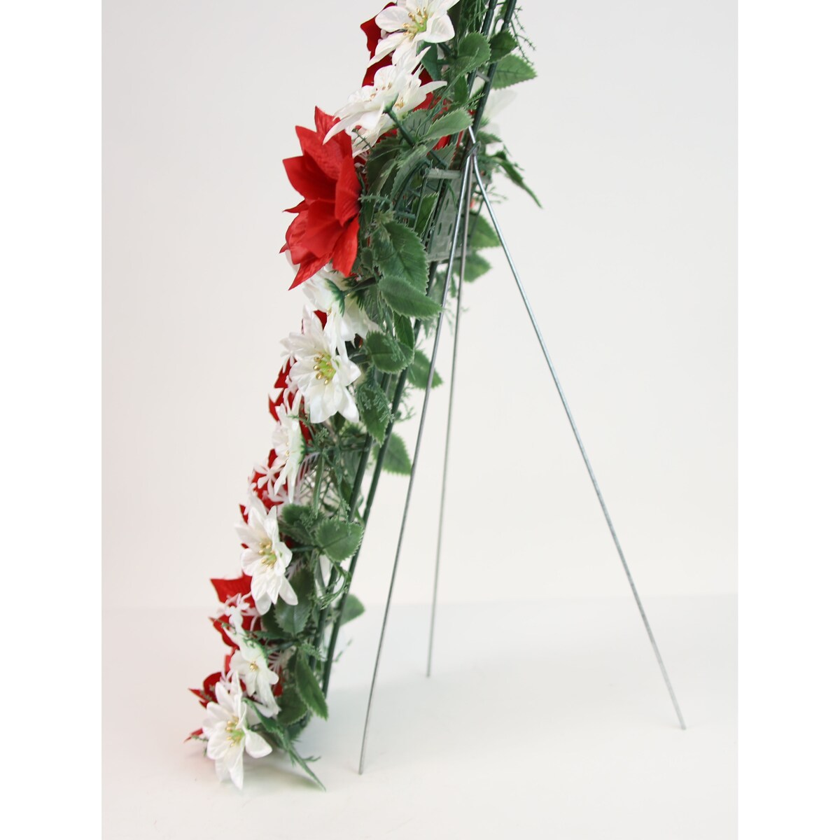 Memorial Christmas Poinsettia Memorial Cross - N/A