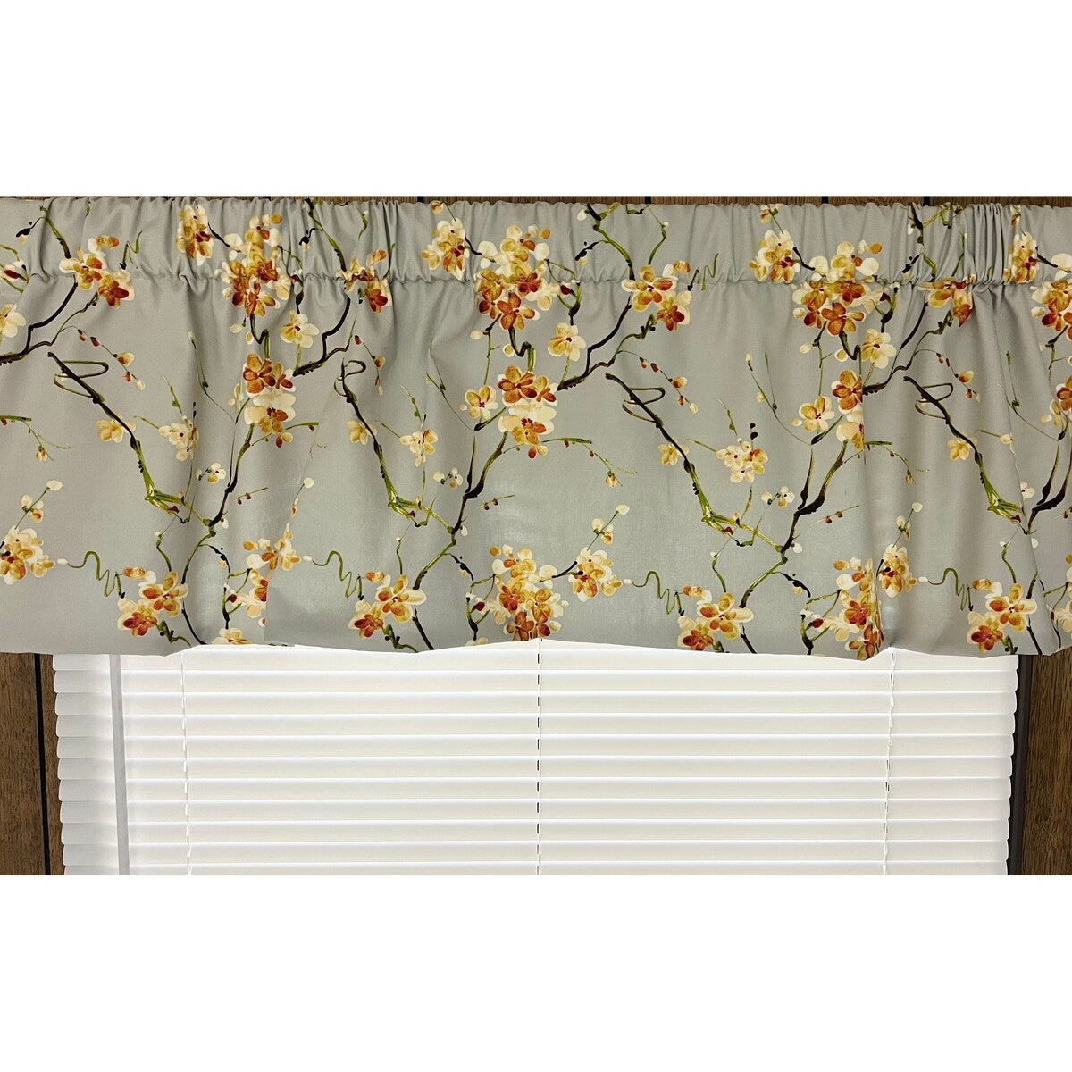 Cherry blossom tailored valance