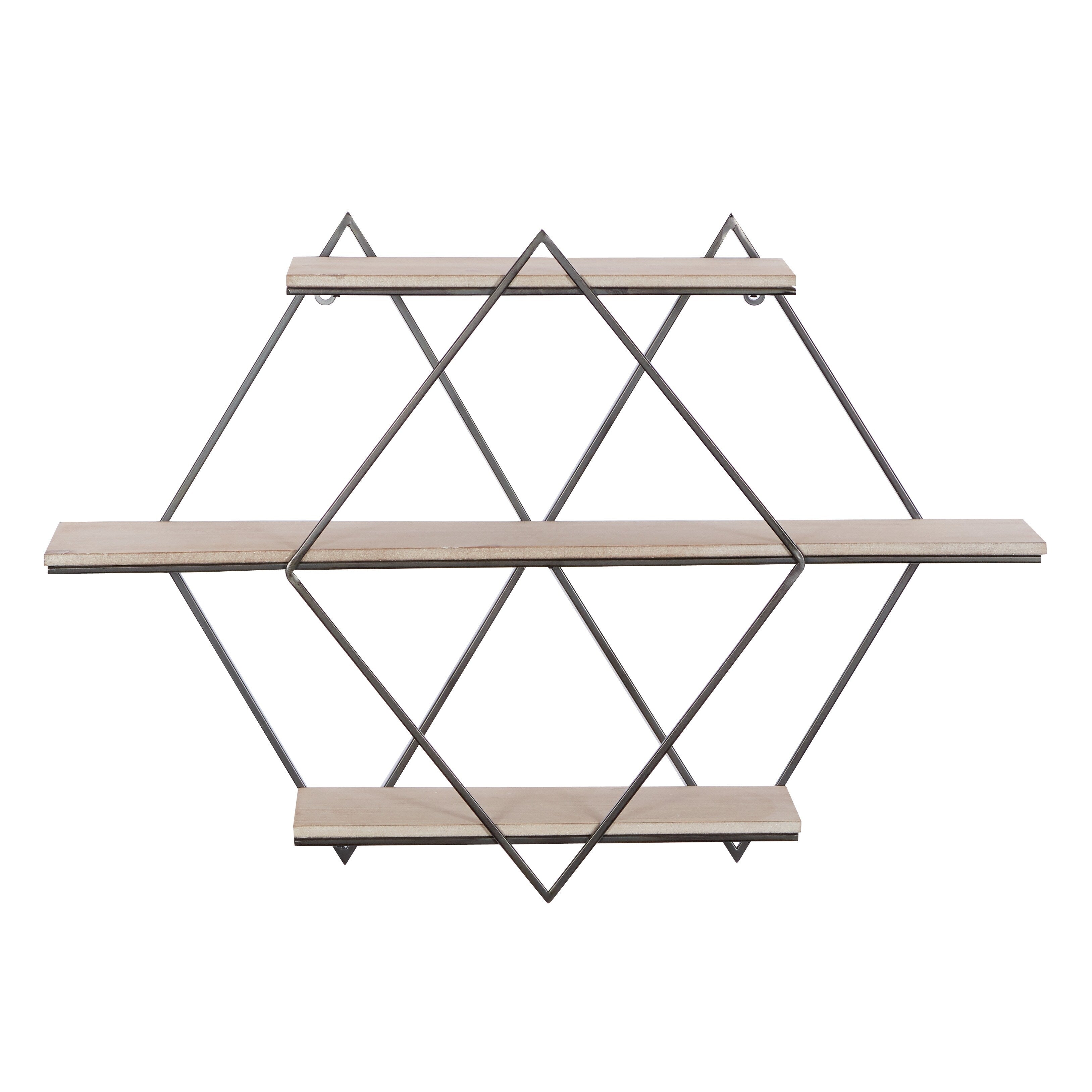 Brown MDF Contemporary Wall Shelf 20 x 30 x 7 - 30 x 7 x 20