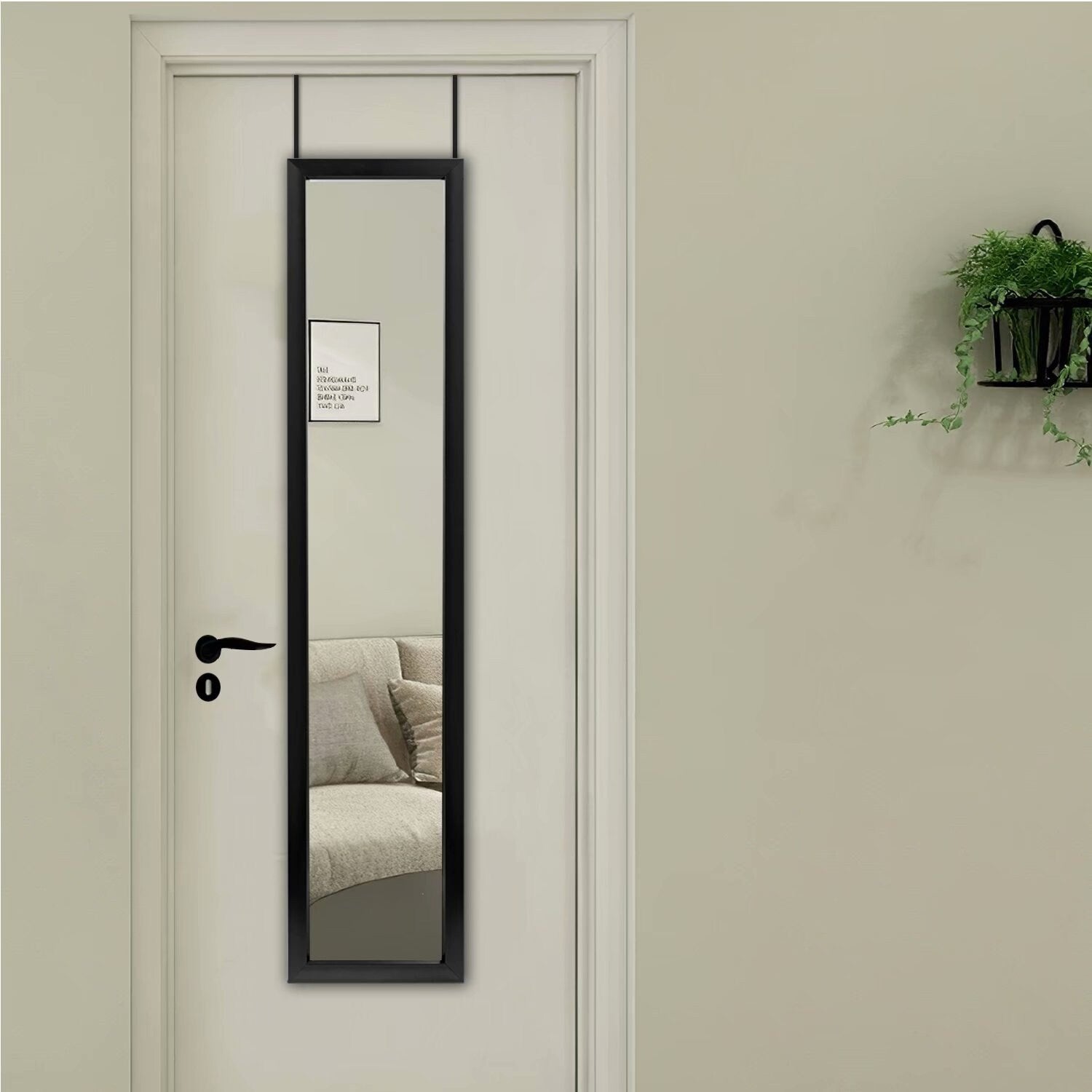 Modern Full-length Rectangular Wall-Mounted Hanging Door Mirror