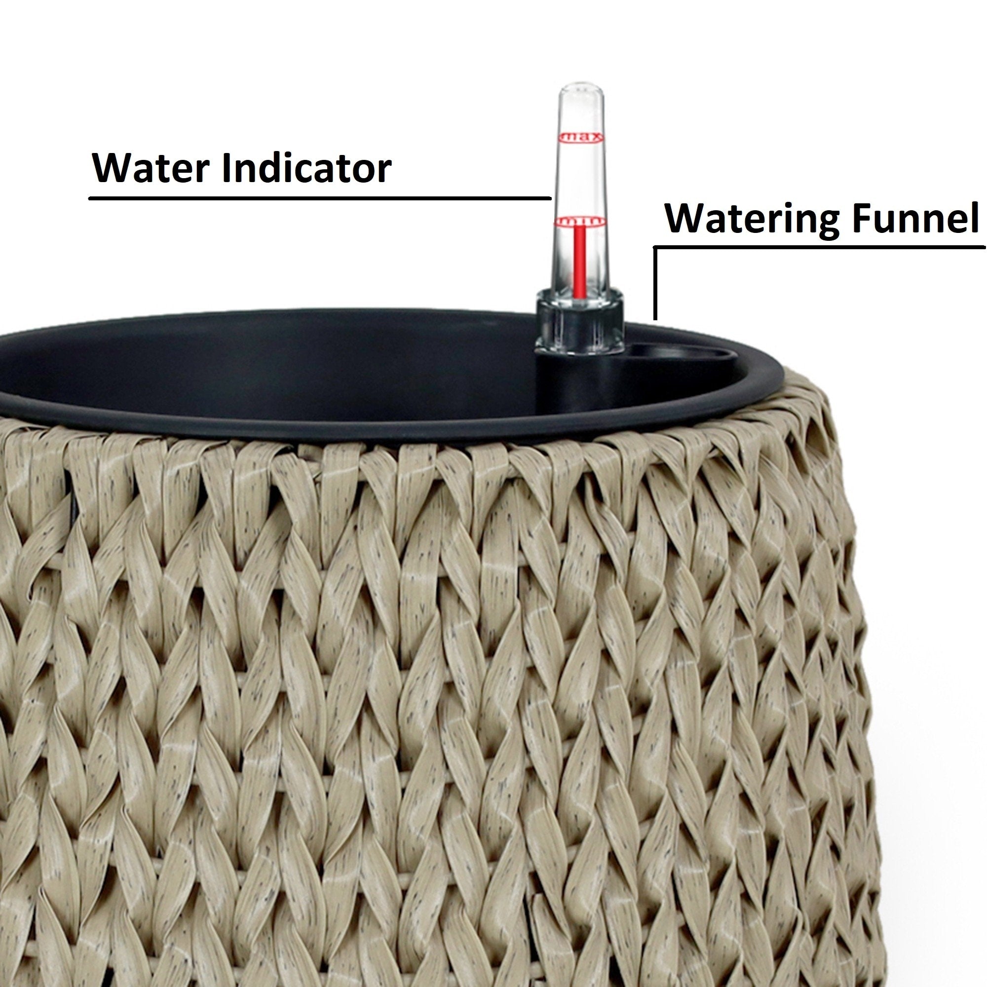 DTY Signature Self-watering Wicker Planter - Garden Decoration Pot