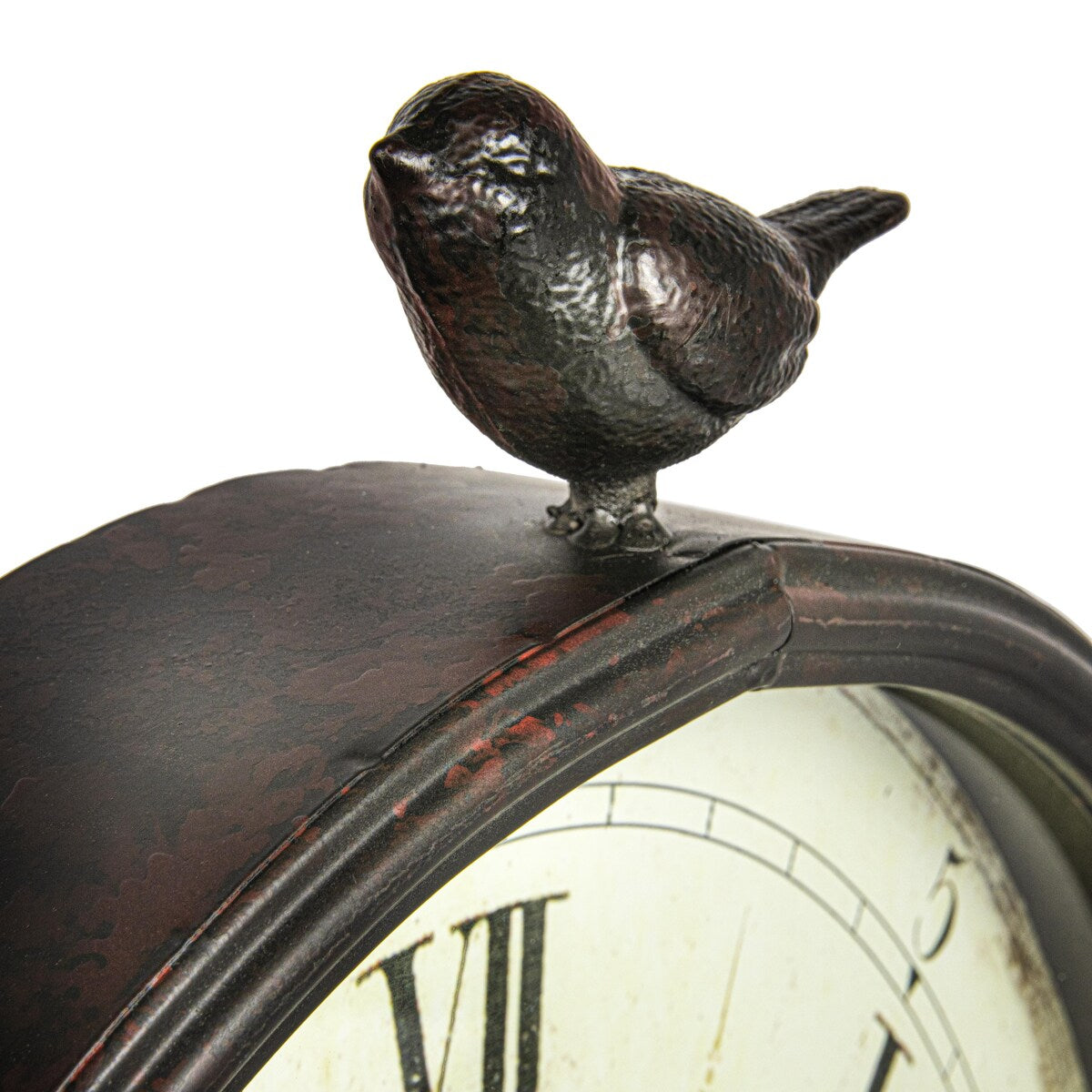 Metal Wall Clock with Bird