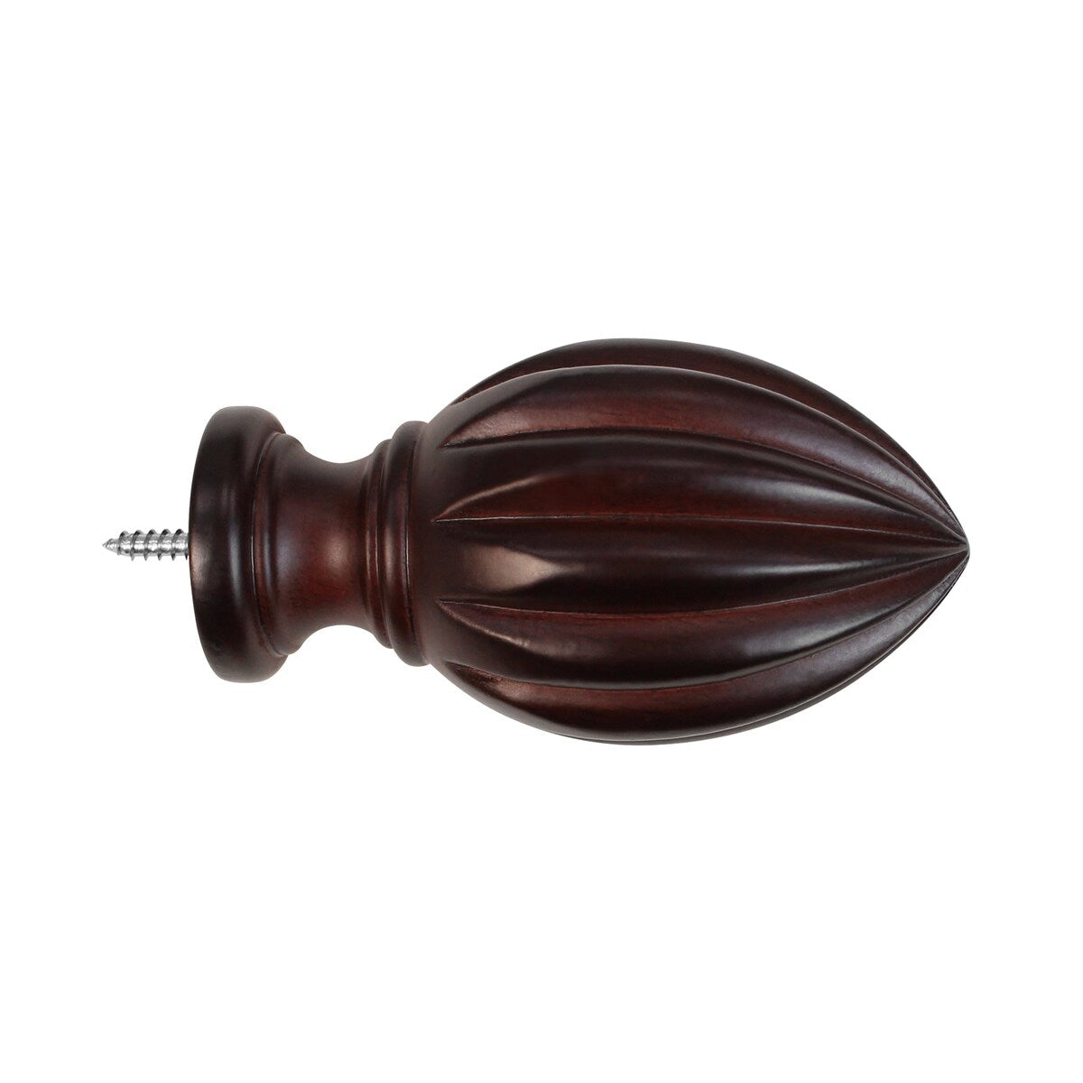 Mix & Match Wood Finials for Wood Curtain Rod (2-Pack)