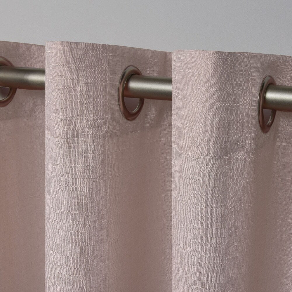 Porch & Den Sugar Creek Loha Grommet Top Linen Curtain Panel Pair