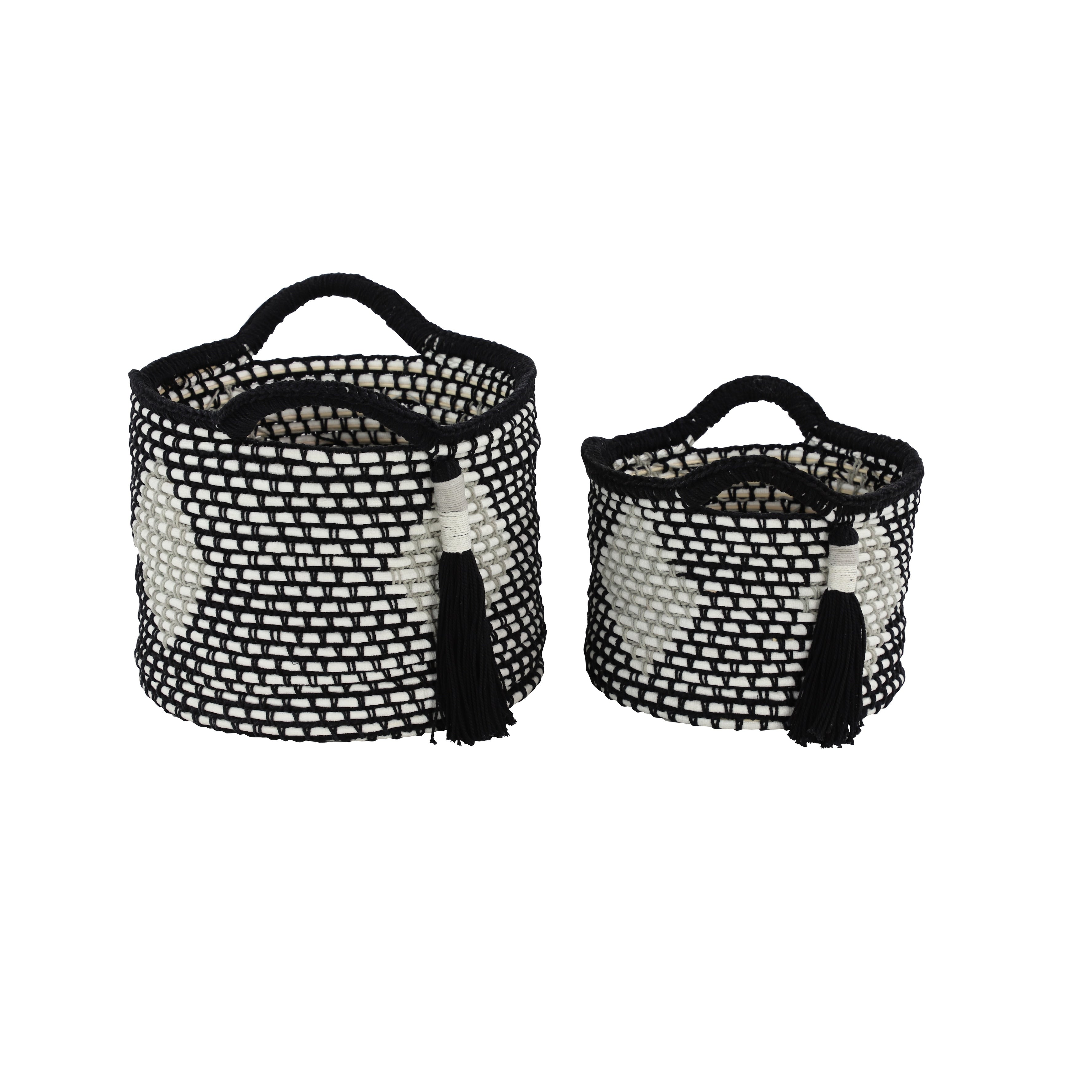 Polyester Traditional Storage Basket (Set of 2)