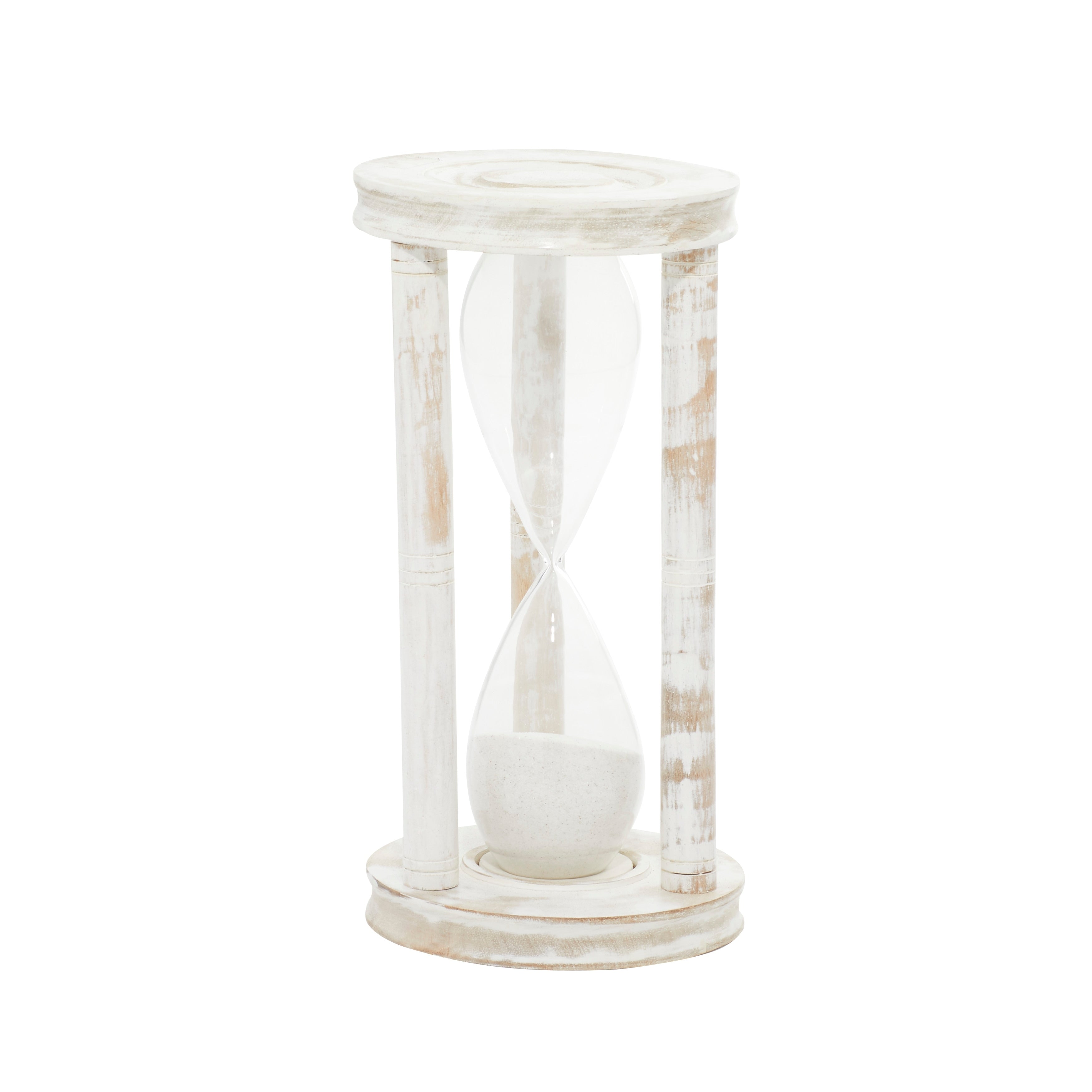 White Wood Hourglass Sand Timer