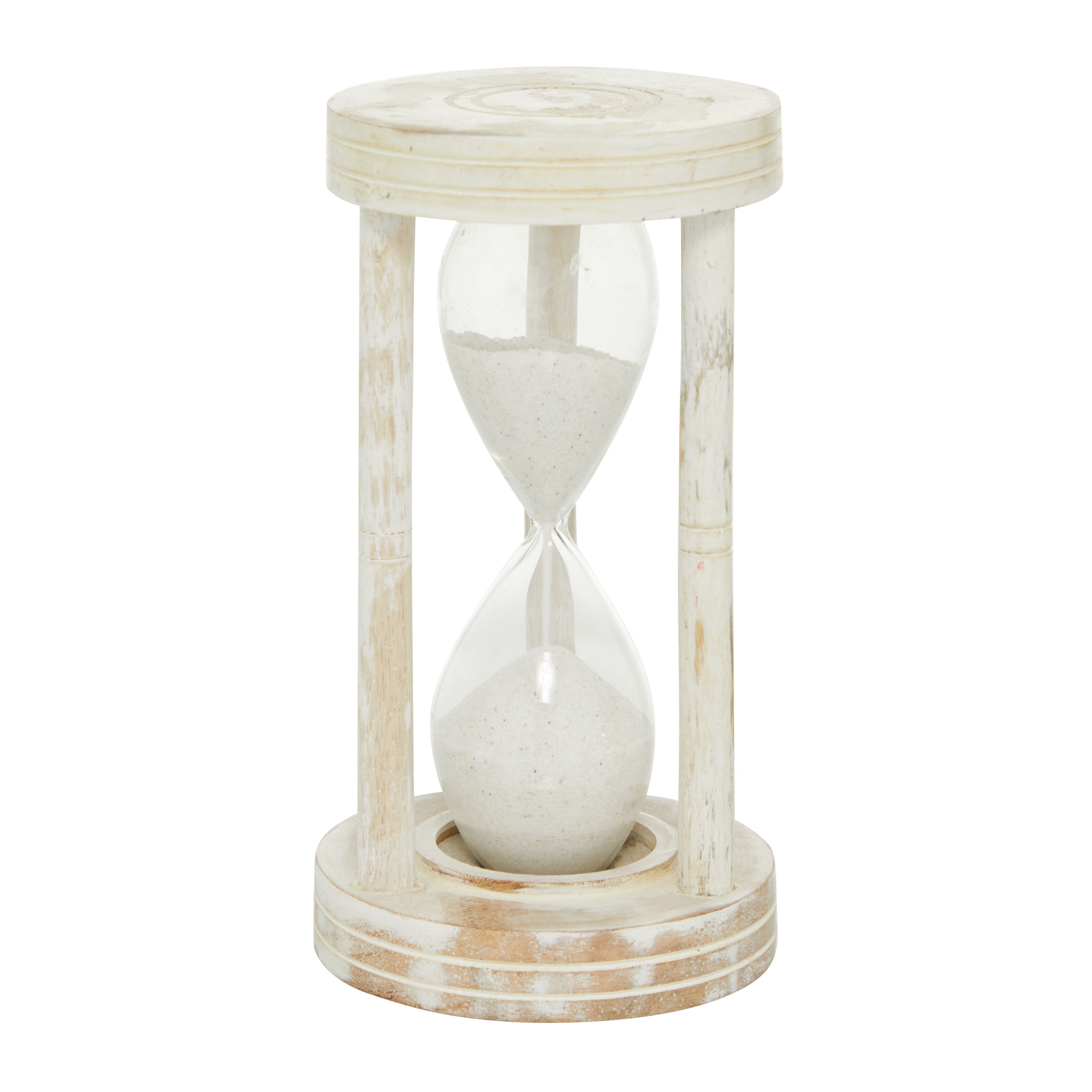 White Wood Hourglass Sand Timer