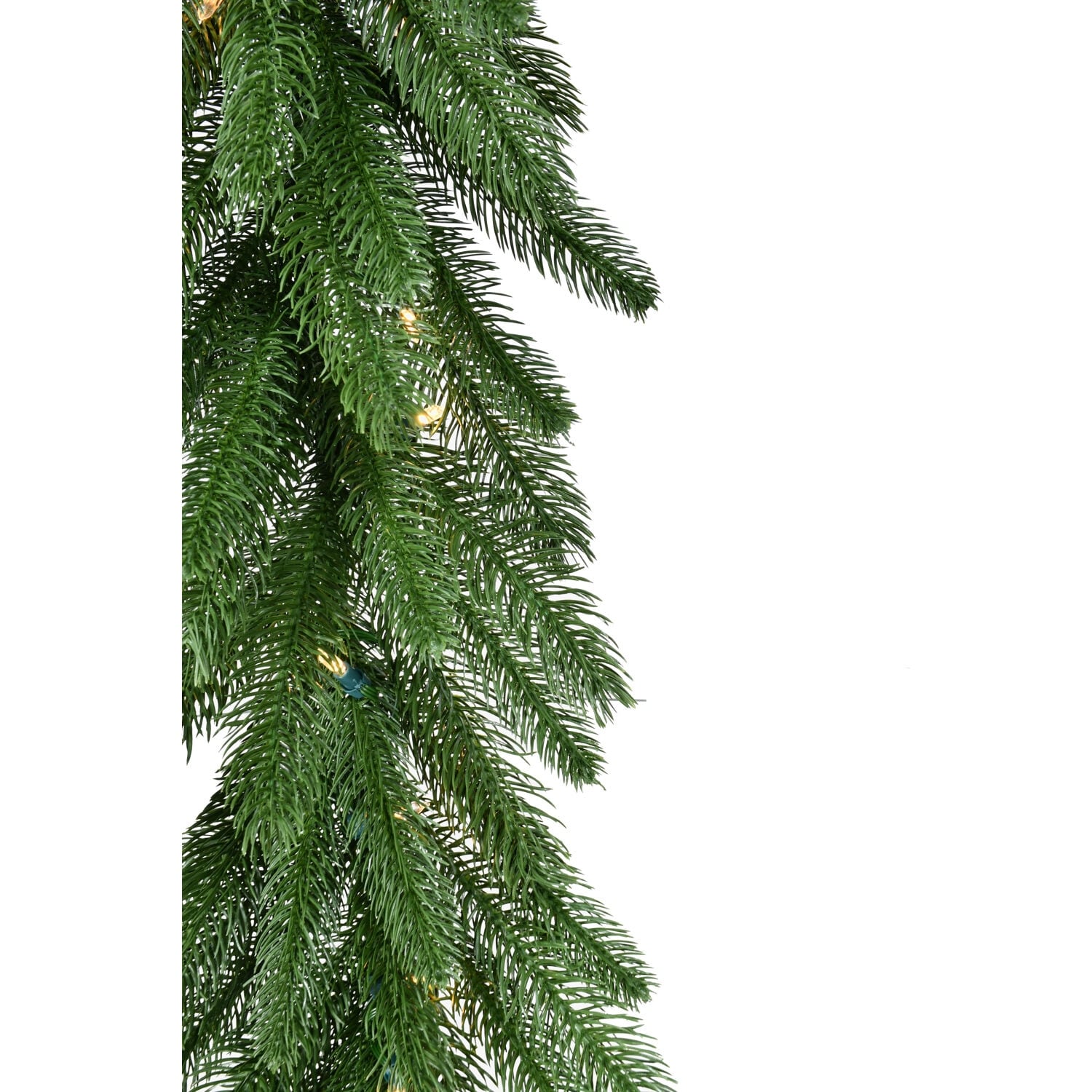 Fraser Hill Farm 9-Ft. Green Fir Garland with Warm White LED Lights