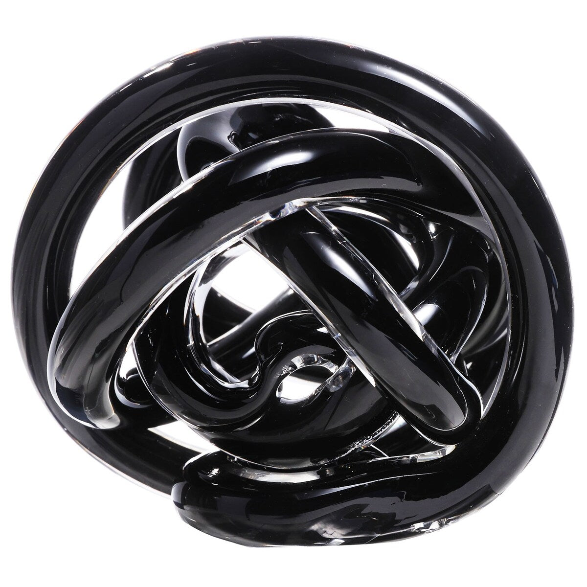 Luxury Lane Hand Blown Infinity Knot Sommerso Art Orbit Glass Ball