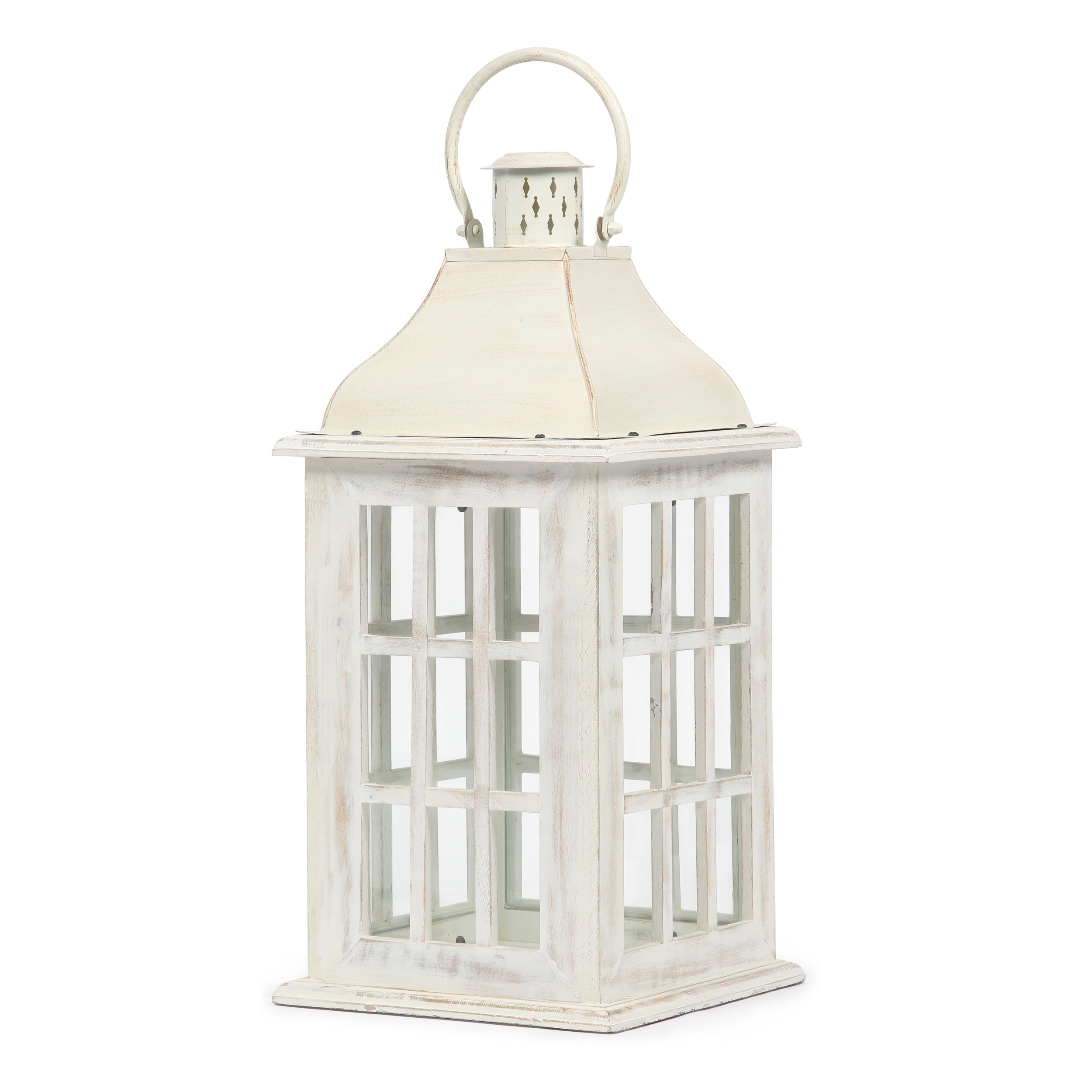 Hooven Indoor Mango Wood Handcrafted Decorative Lantern by Christopher Knight Home