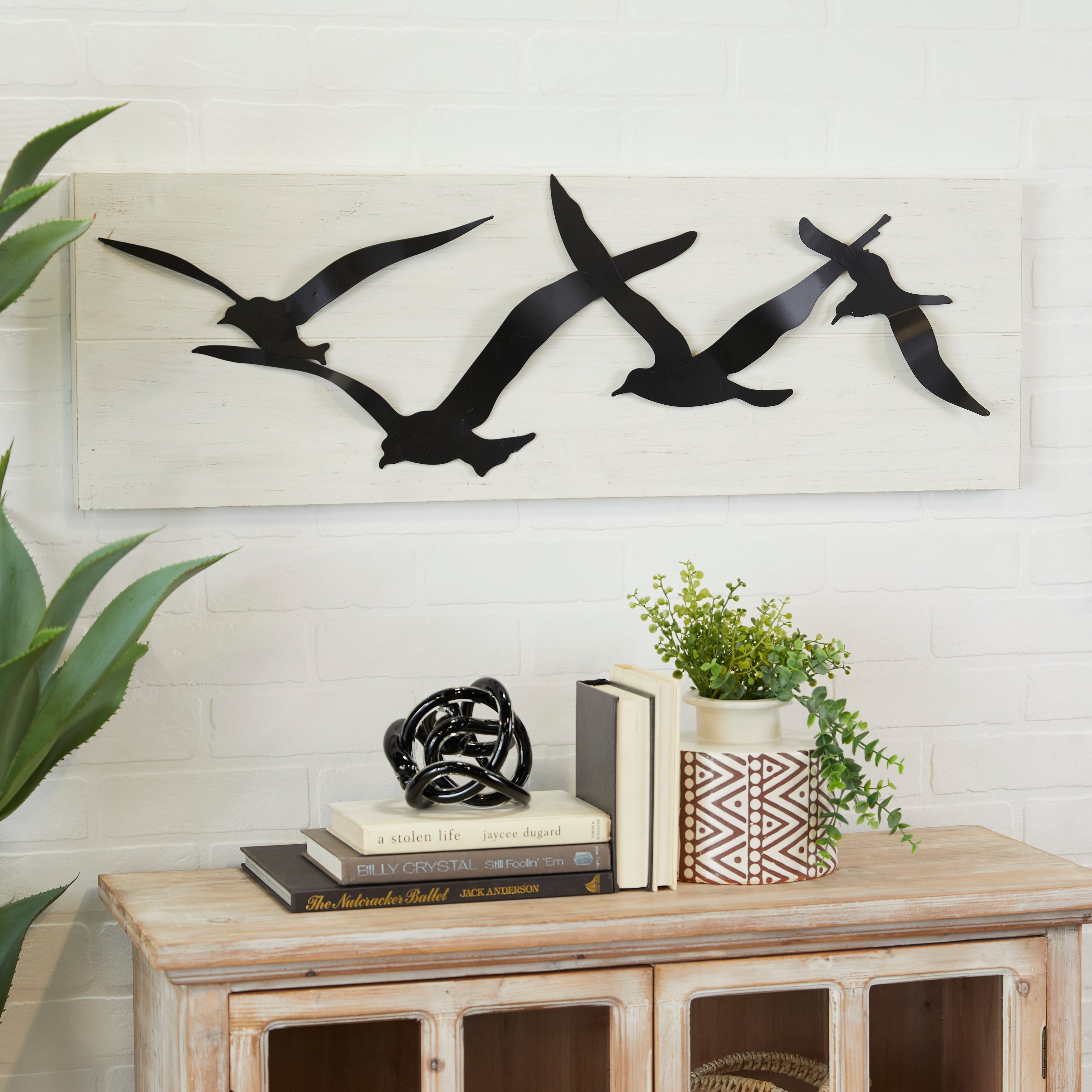 Black Metal Bird Wall Decor