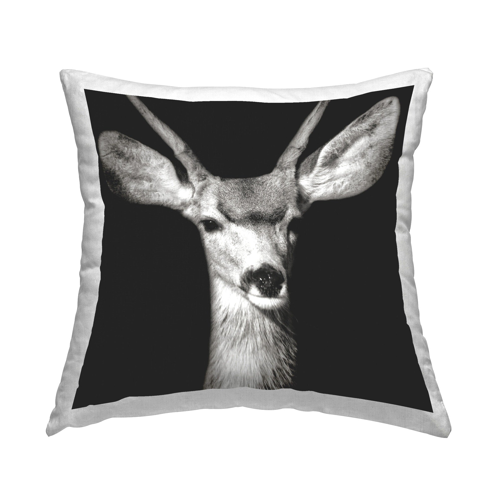 Stupell Gazing Deer Portrait Decorative Printed Throw Pillow Design by Kathy Mansfield