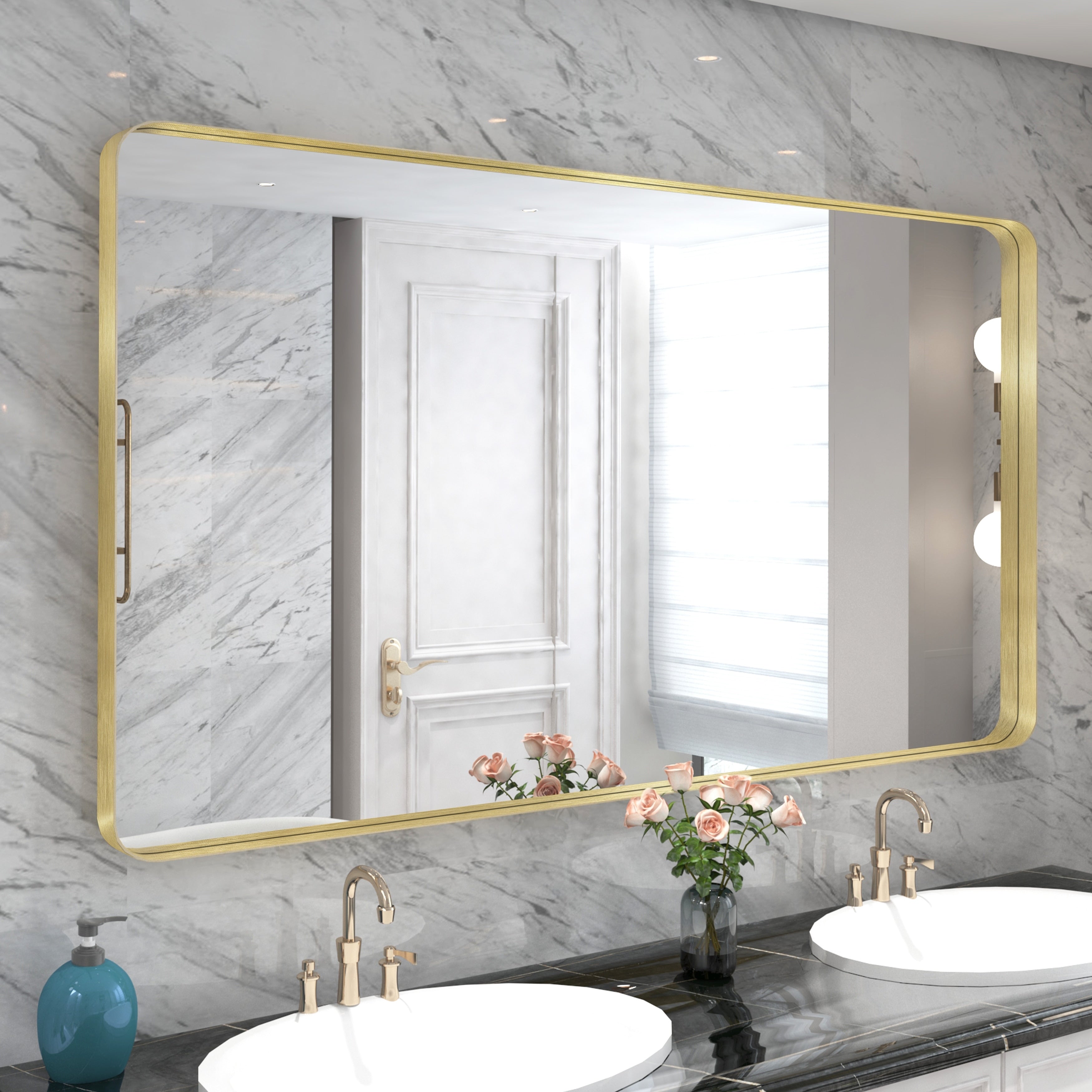 QuivaraView Rectangular Aluminum Framed Bathroom Vanity Mirror