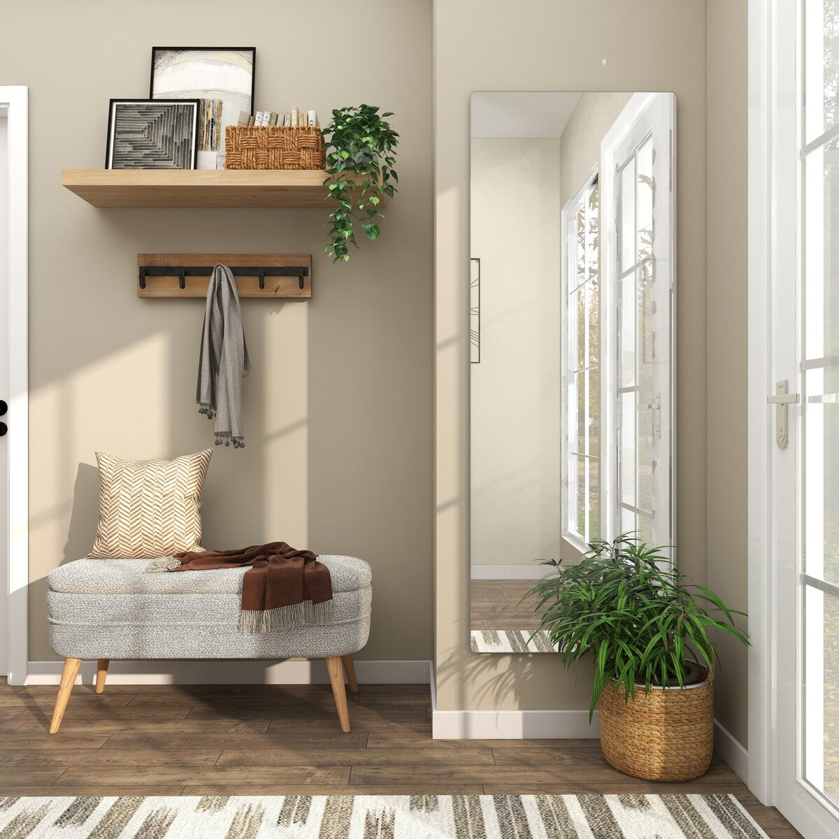 Metal Room Wall Mirror - Silver - CosmoLiving by Cosmopolitan