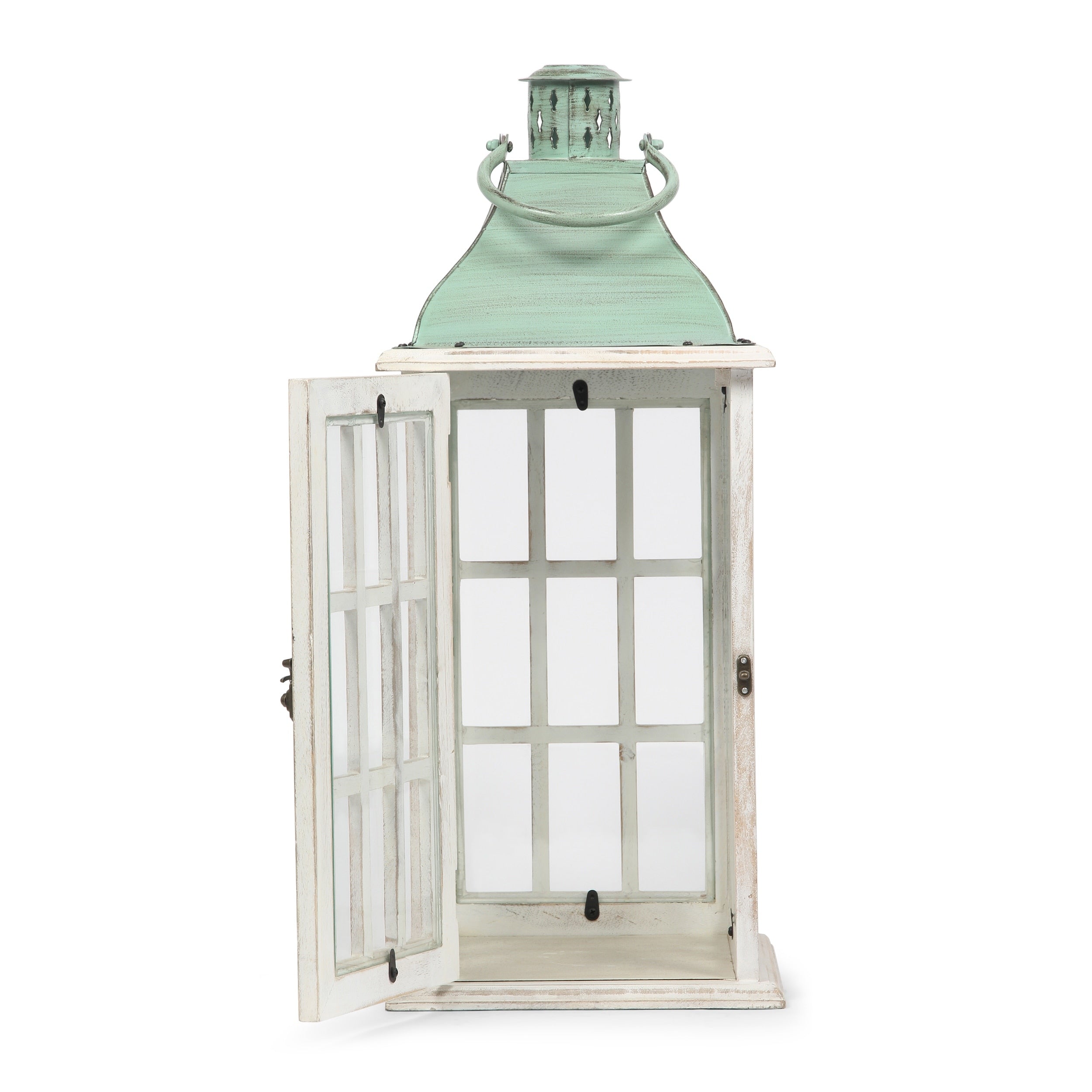 Hooven Indoor Mango Wood Handcrafted Decorative Lantern by Christopher Knight Home