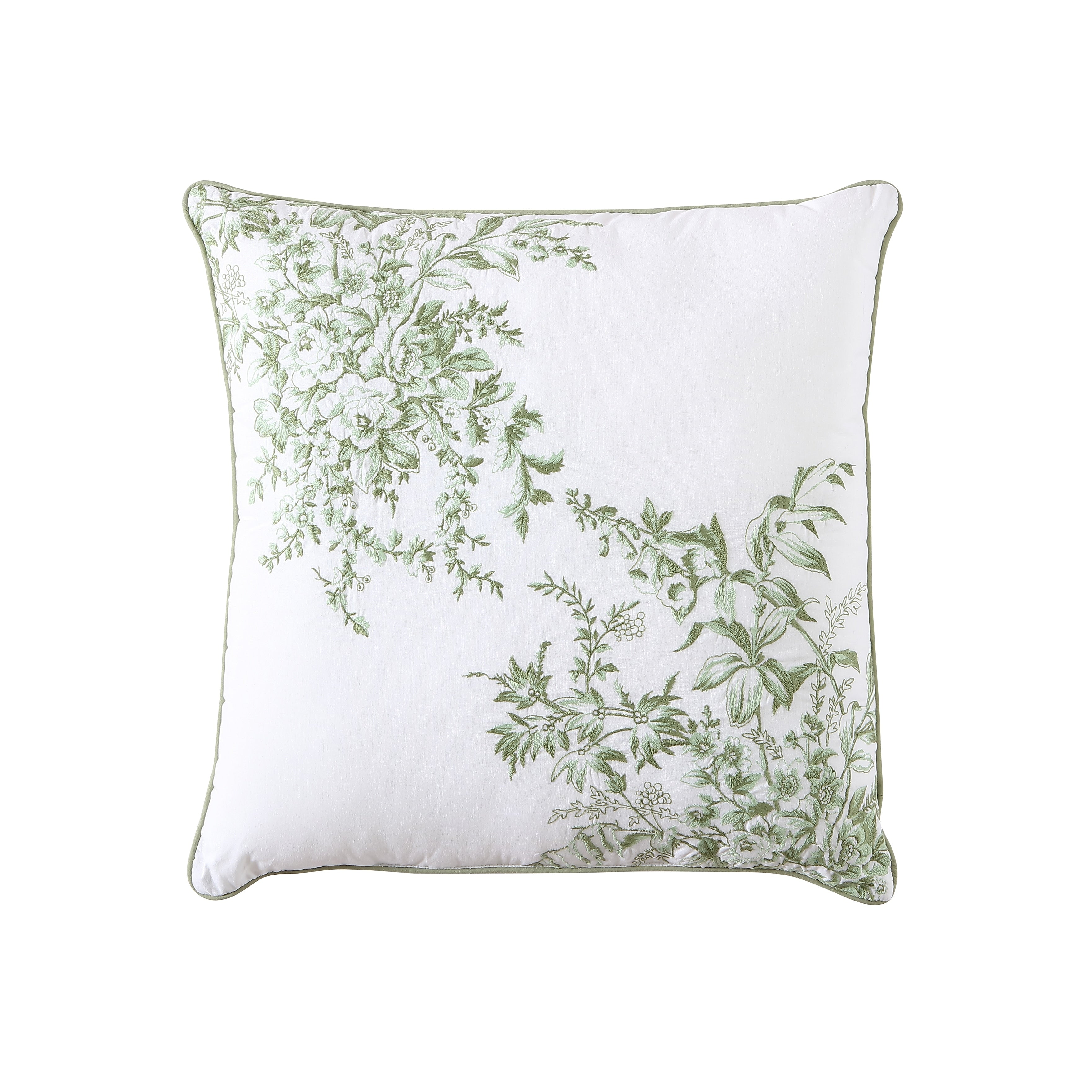 Laura Ashley Bedford Embroidered Cotton Throw Pillows