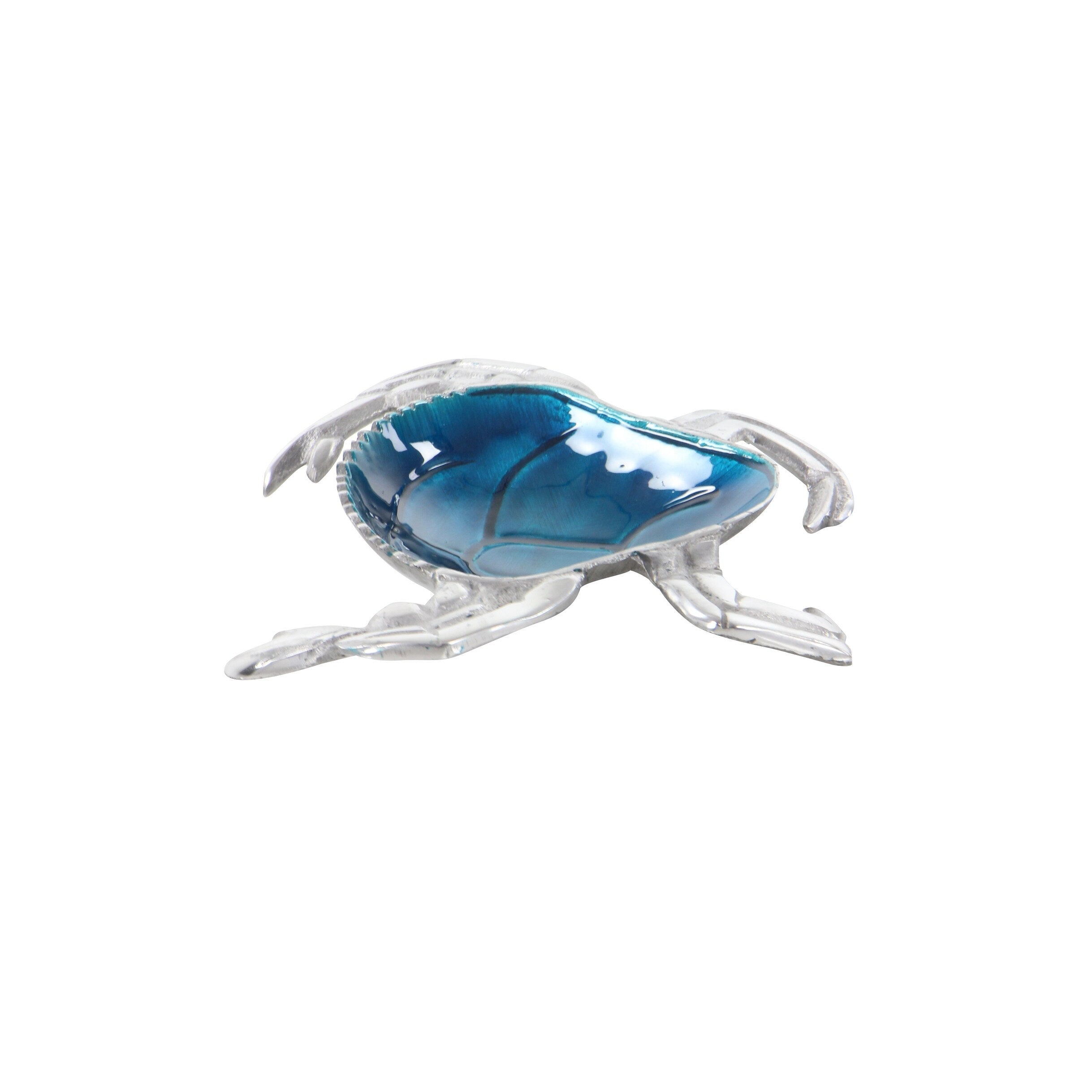 Multi Colored Aluminum Metal Crab Serving Bowl with Enamel Interior (Set of 3)