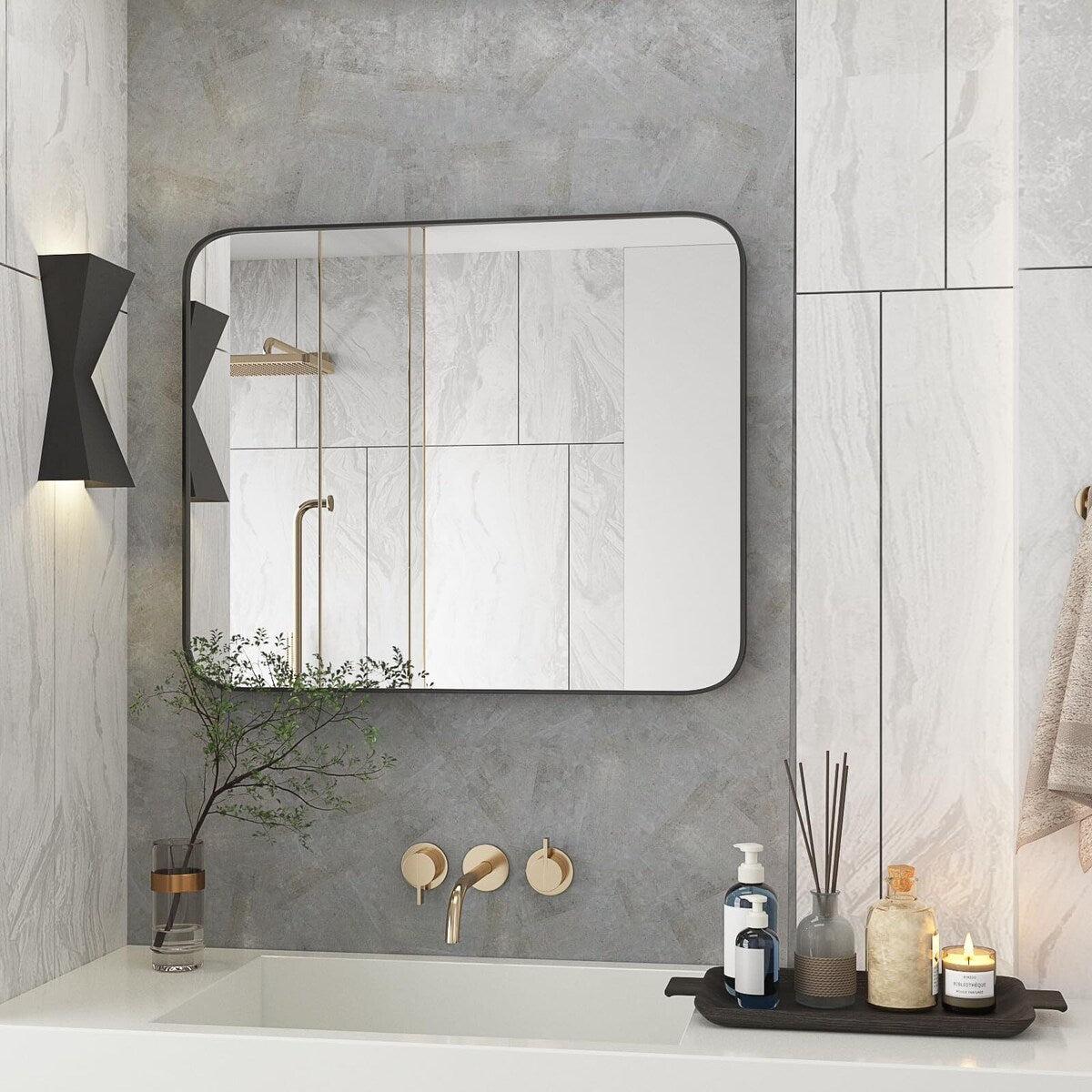 Wall-Mounted Mirrors - Premium Rectangular Bathroom Mirror