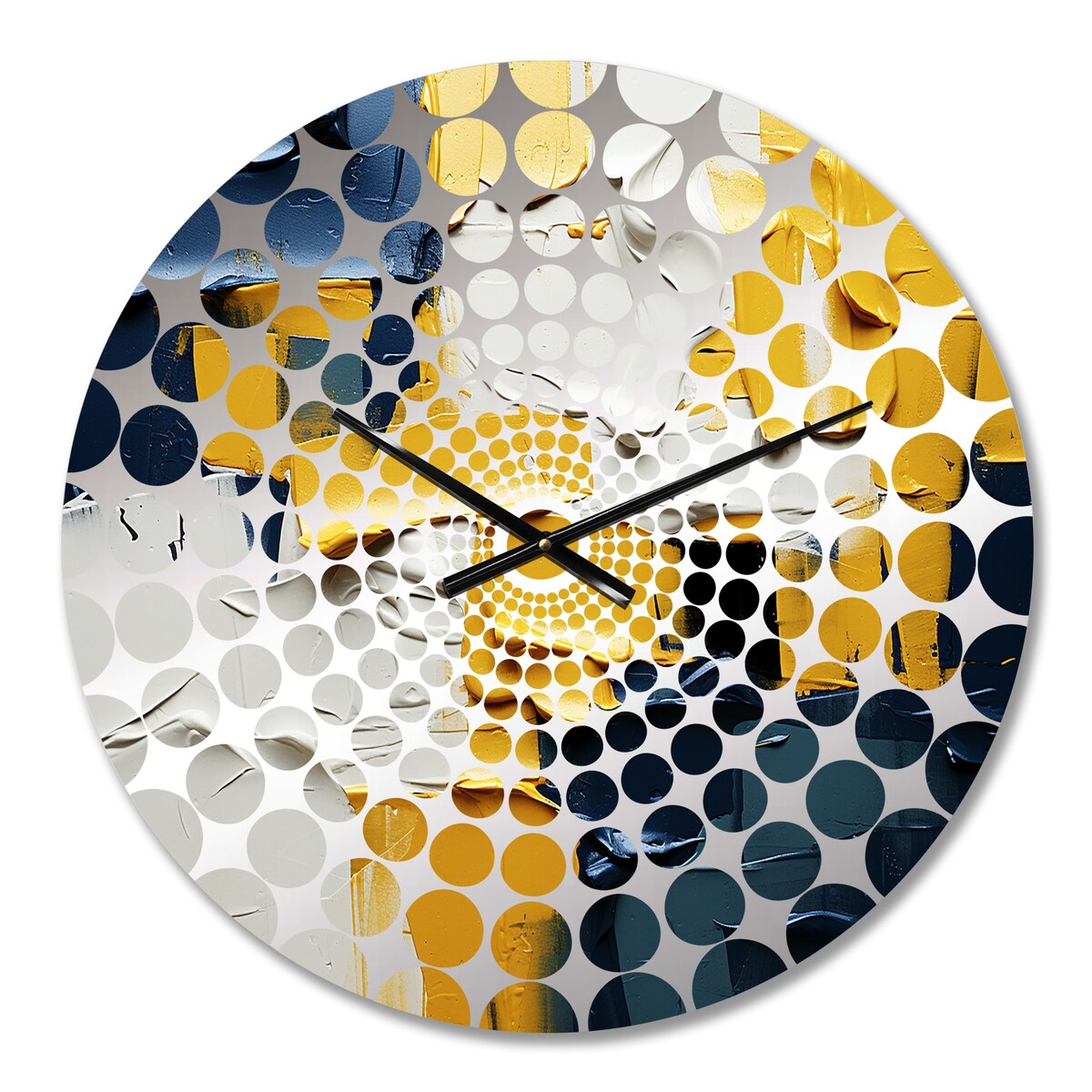 Designart Remembering Ukraine Abstract Painting IV Abstract Painting Clocks Modern Oversized Wall Clocks For Entryway