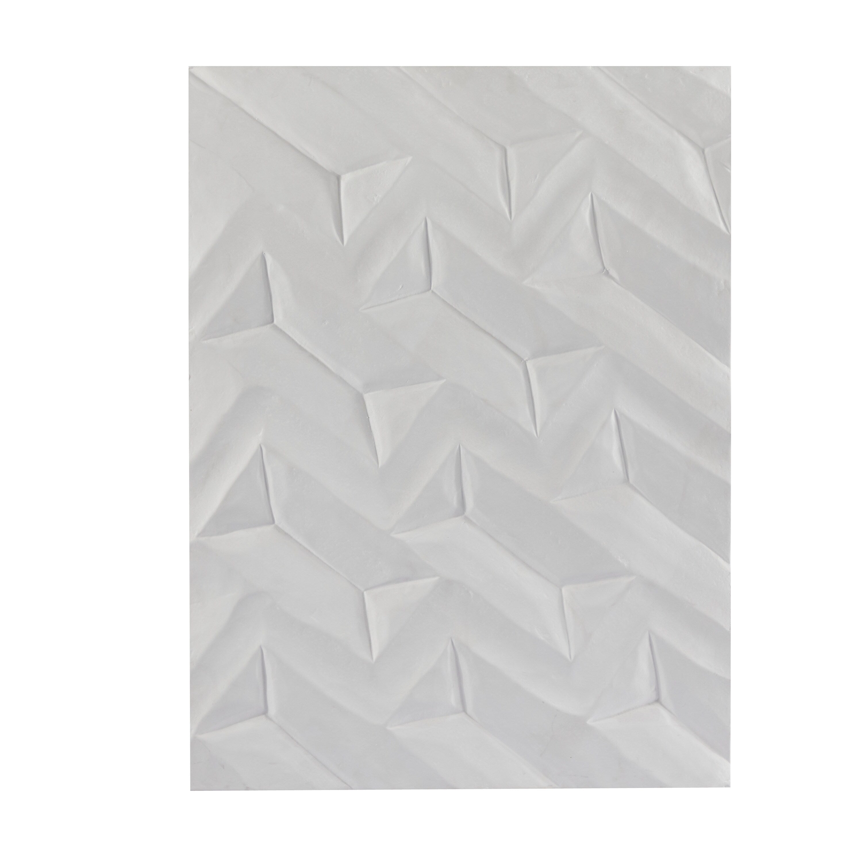 CosmoLiving by Cosmopolitan White Wooden Carved Geometric Wall Decor